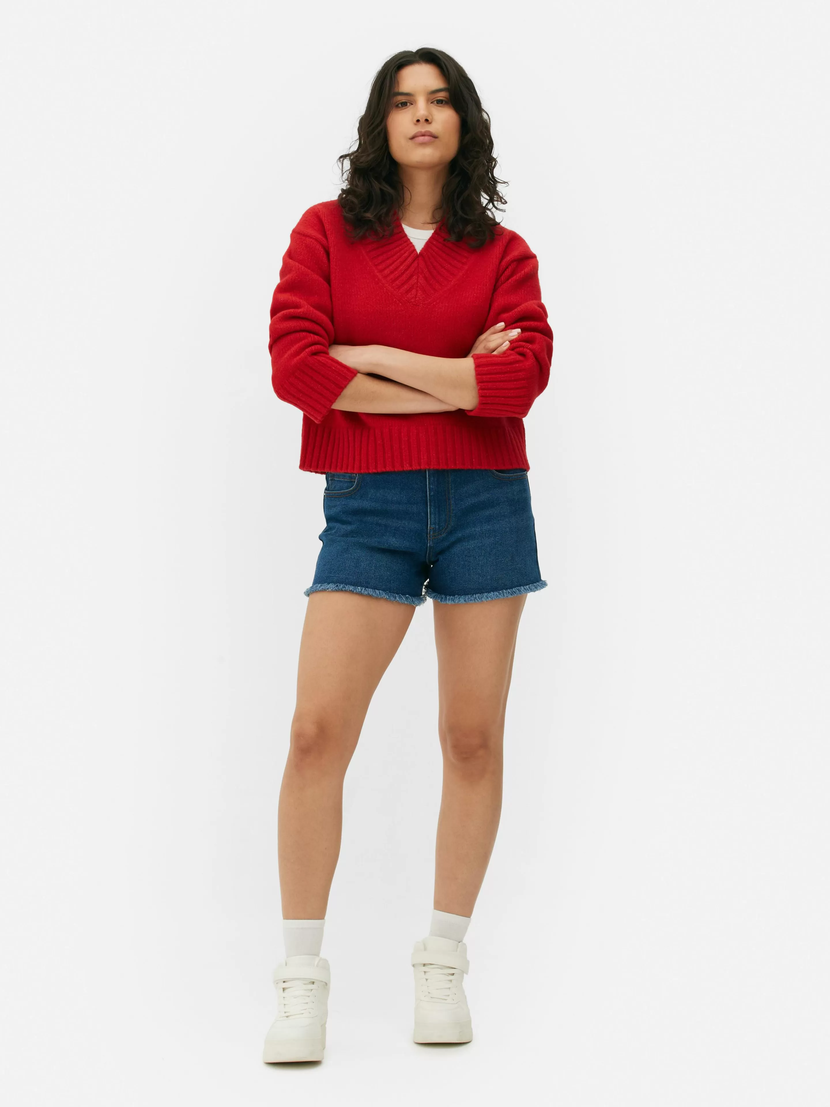 Mujer Primark Jerseys Y Cárdigans | Jersey De Punto Grueso Con Cuello De Pico