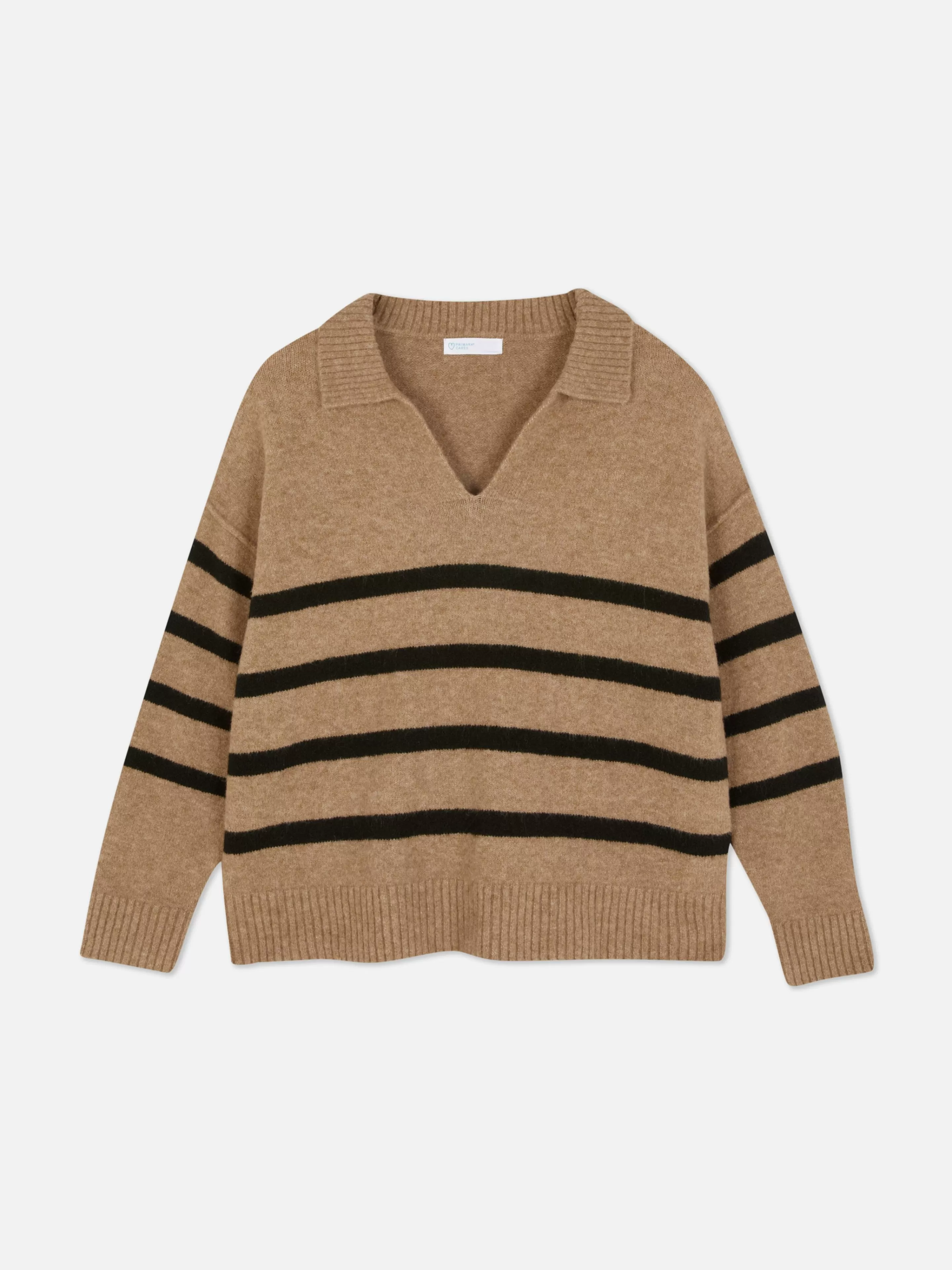 Mujer Primark Jerseys Y Cárdigans | Jersey De Rayas Con Cuello Tipo Polo