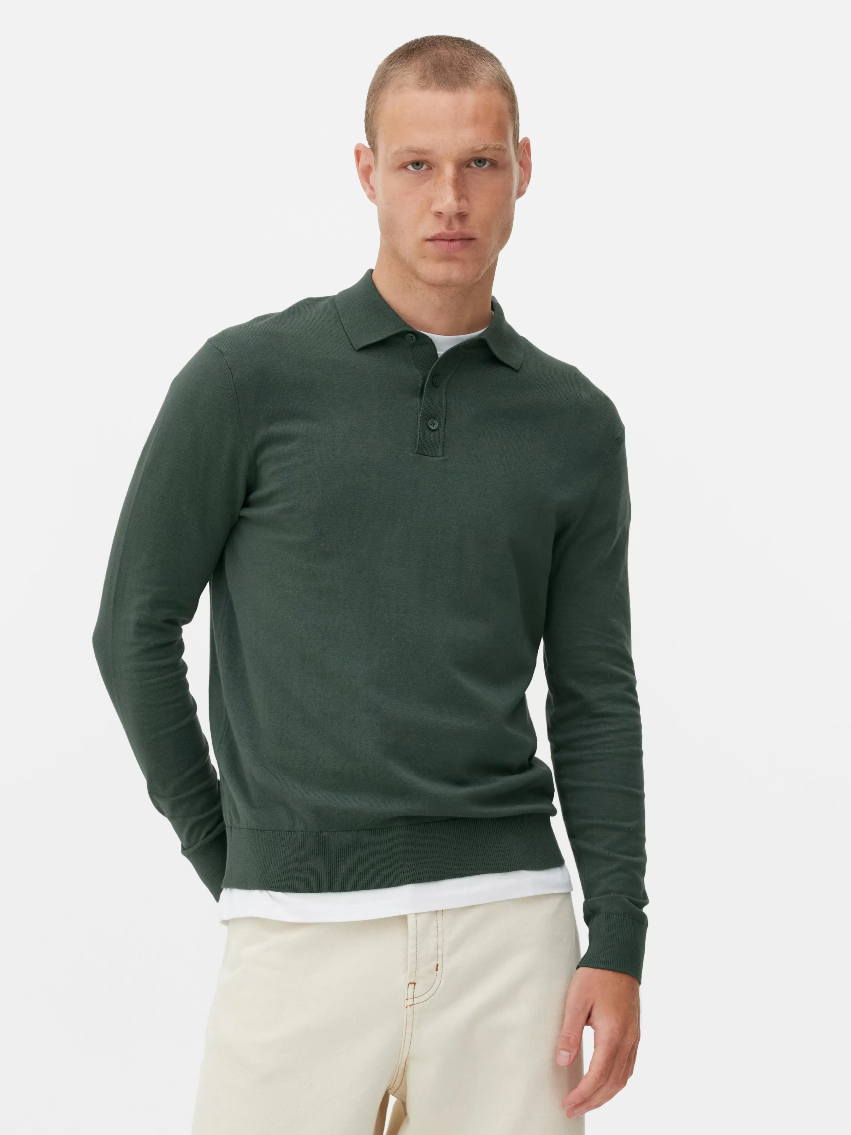 Hombre Primark Jerseys Y Cárdigans | Jersey Tipo Polo De Manga Larga
