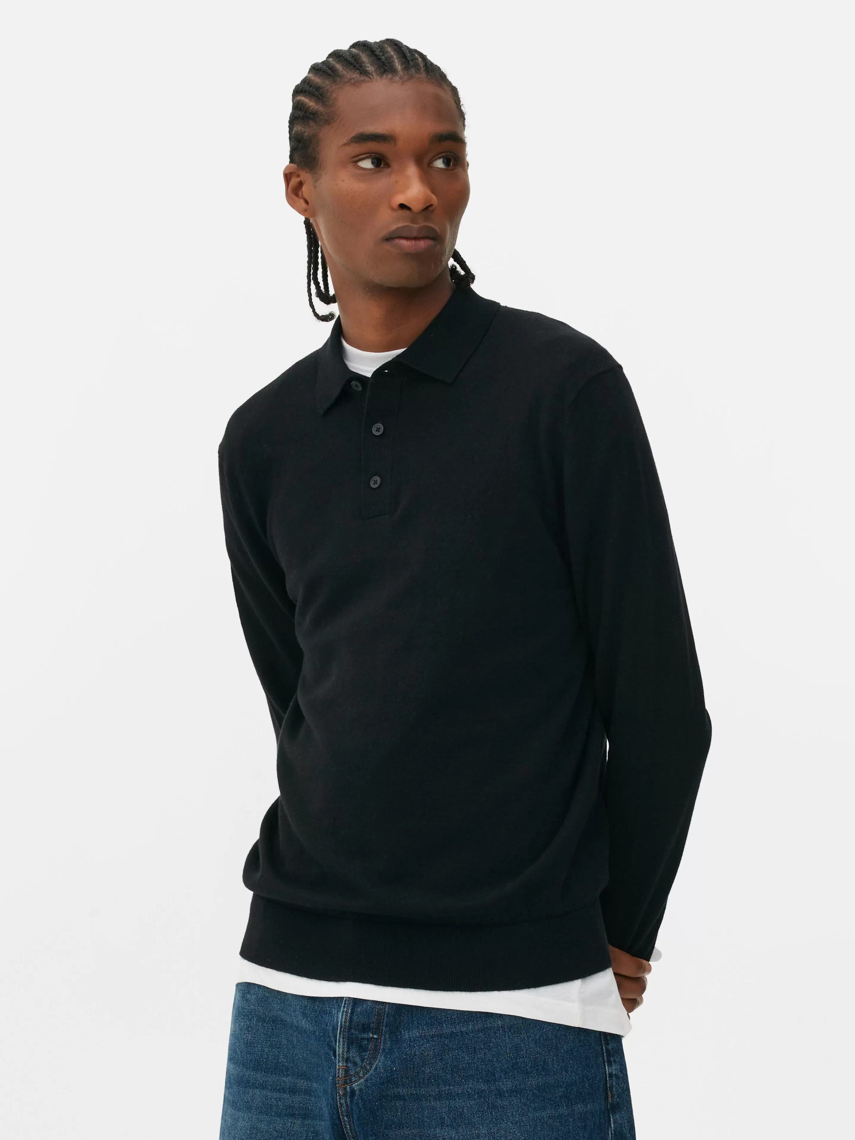 Hombre Primark Jerseys Y Cárdigans | Jersey Tipo Polo De Manga Larga