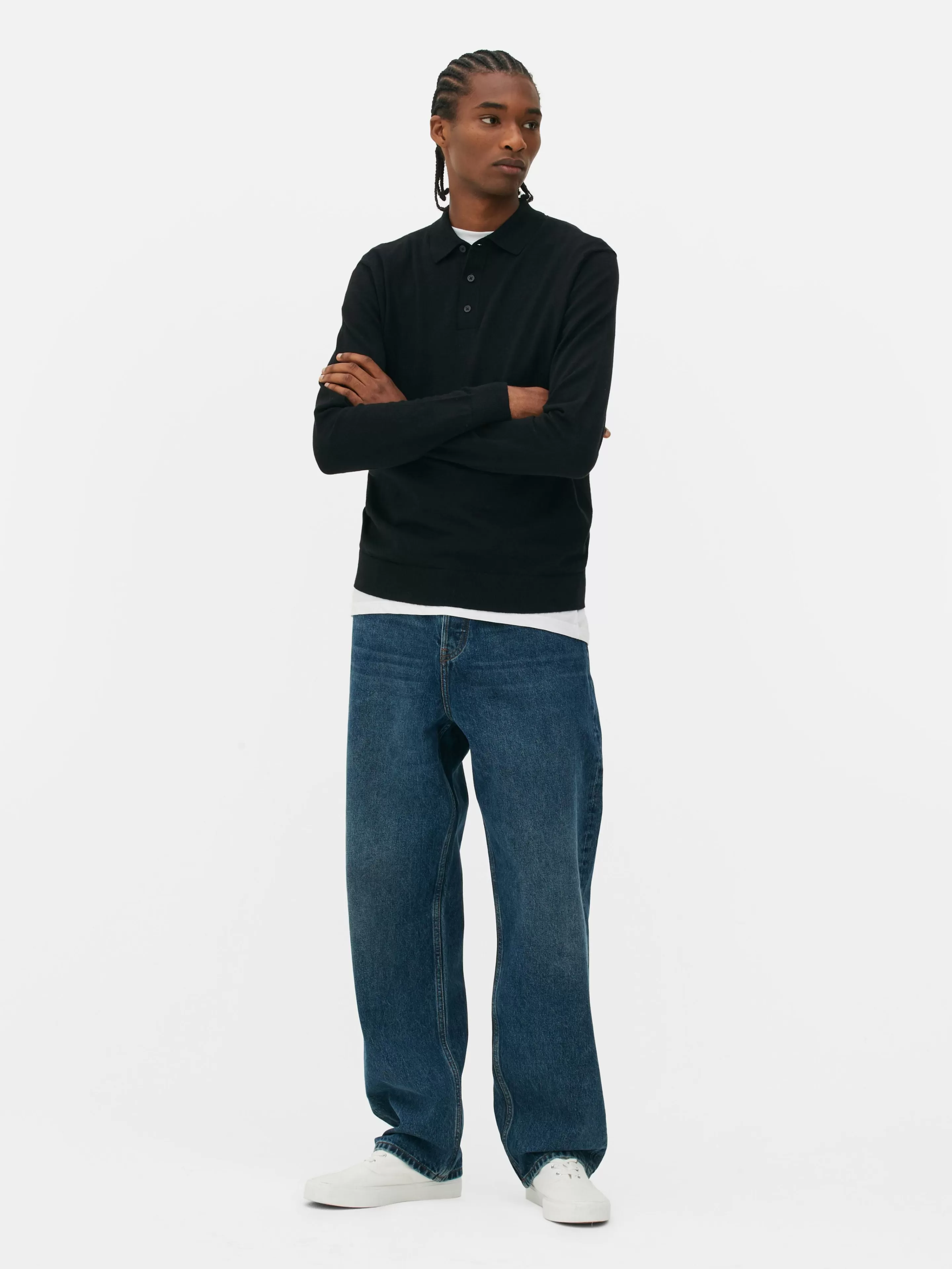 Hombre Primark Jerseys Y Cárdigans | Jersey Tipo Polo De Manga Larga