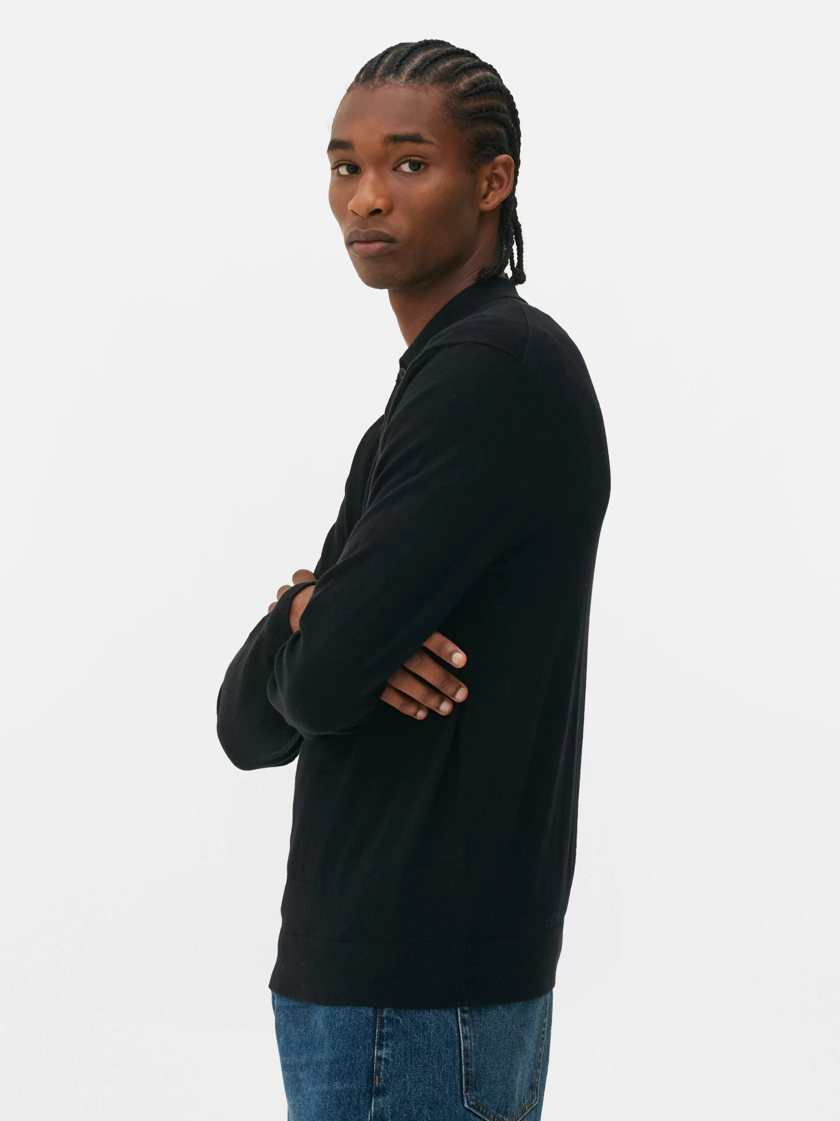 Hombre Primark Jerseys Y Cárdigans | Jersey Tipo Polo De Manga Larga