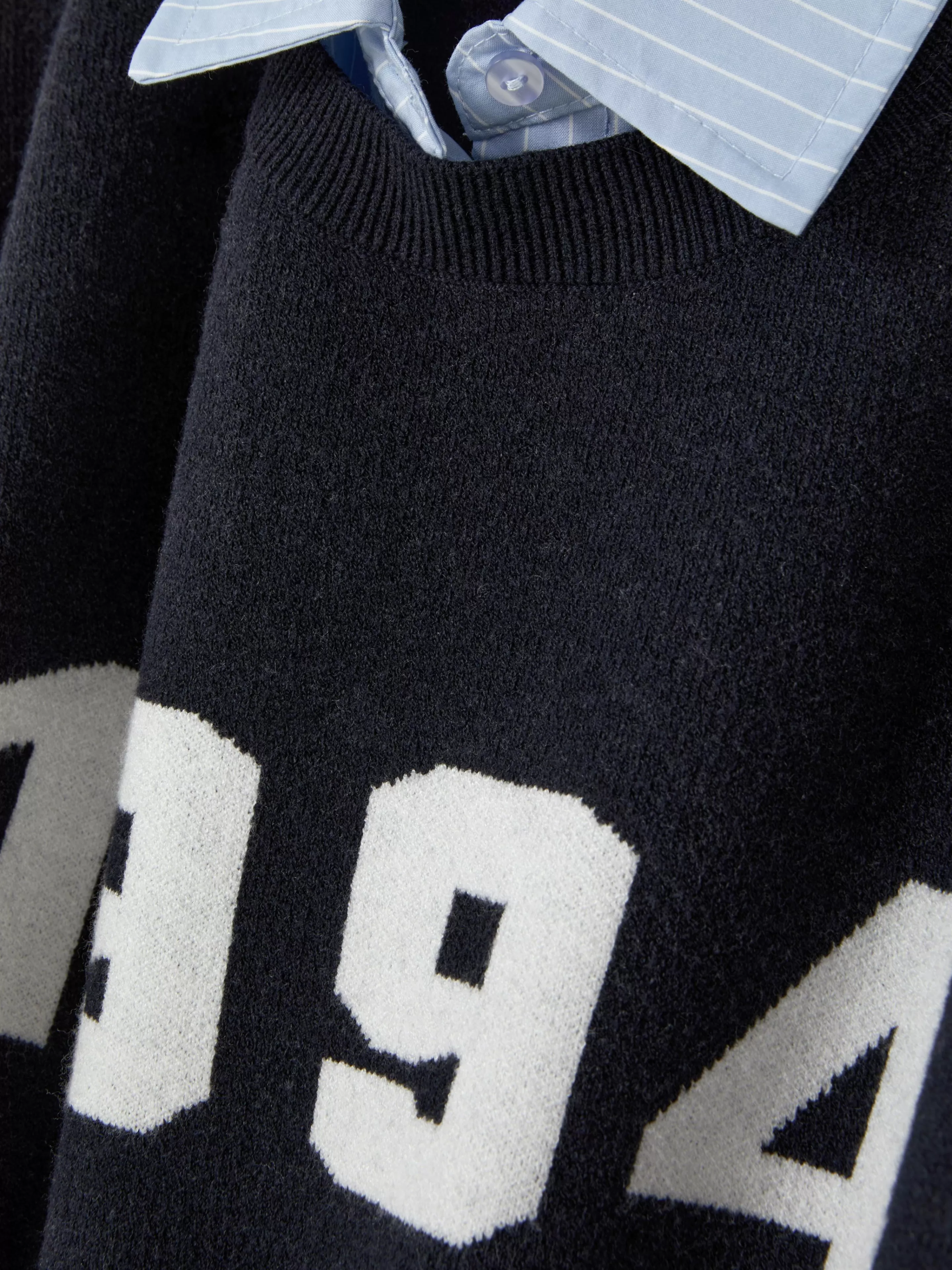 Mujer Primark Jerseys Y Cárdigans | Jersey Y Camisa De Punto Con Eslogan Dos En Uno