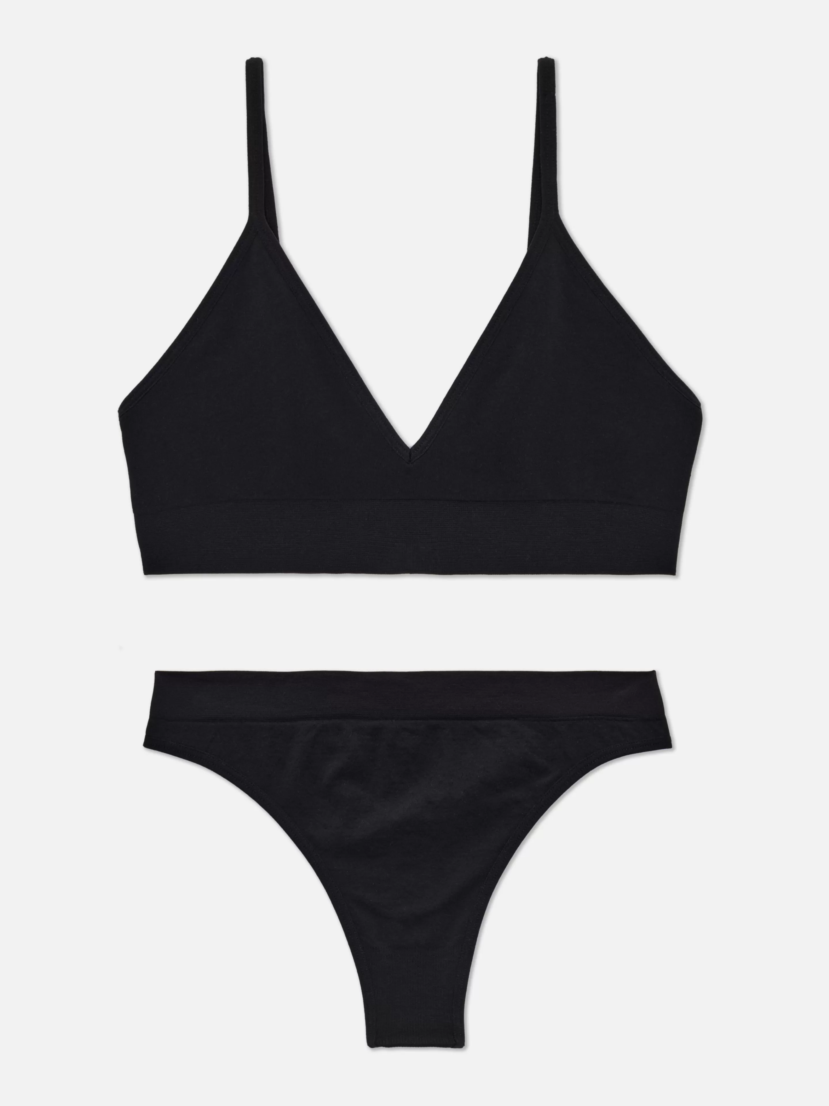 Mujer Primark Sets De Lencería | Juego De Bralette Y Tanga Triangular Sin Costuras