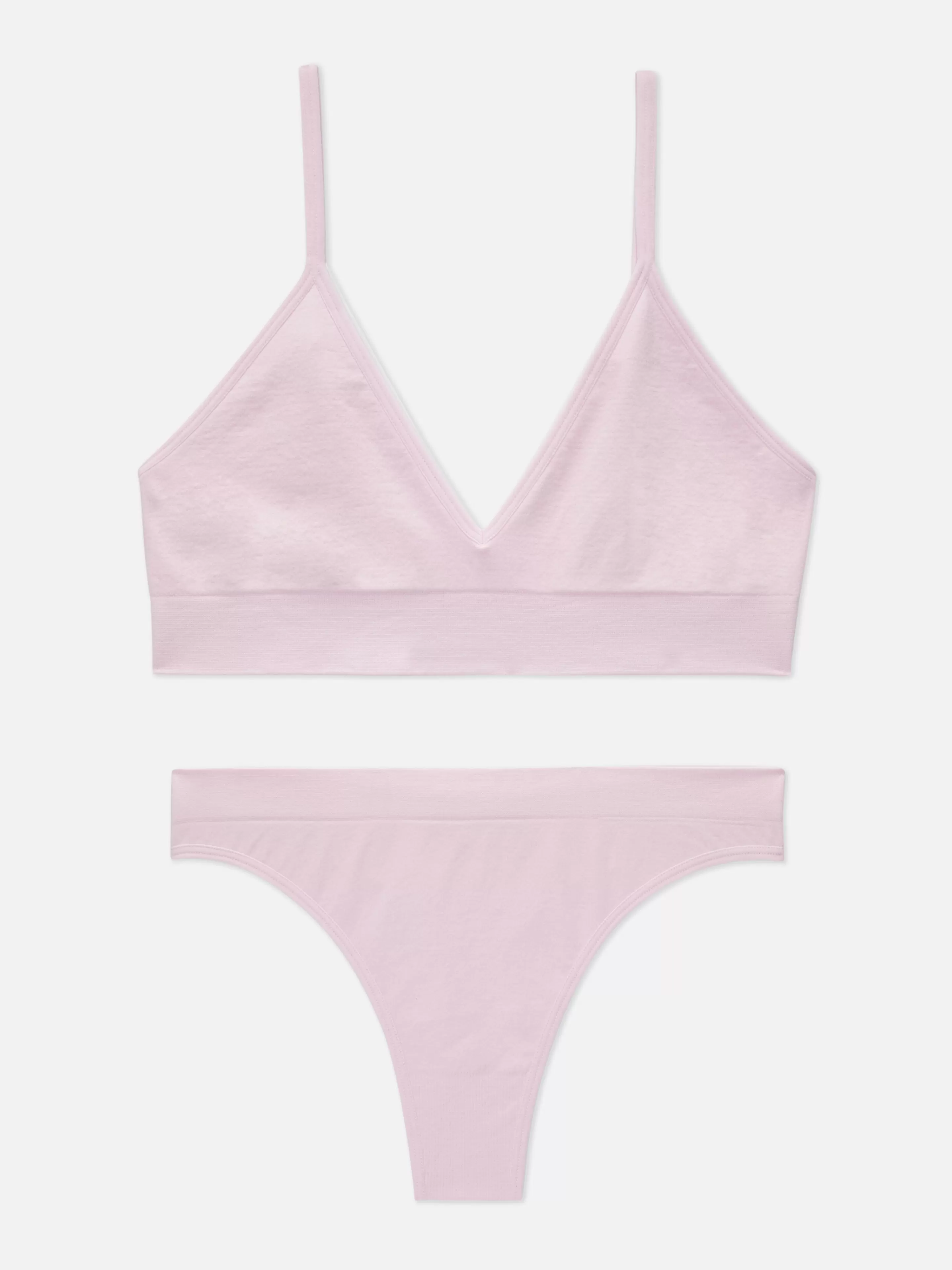 Mujer Primark Sets De Lencería | Juego De Bralette Y Tanga Triangular Sin Costuras