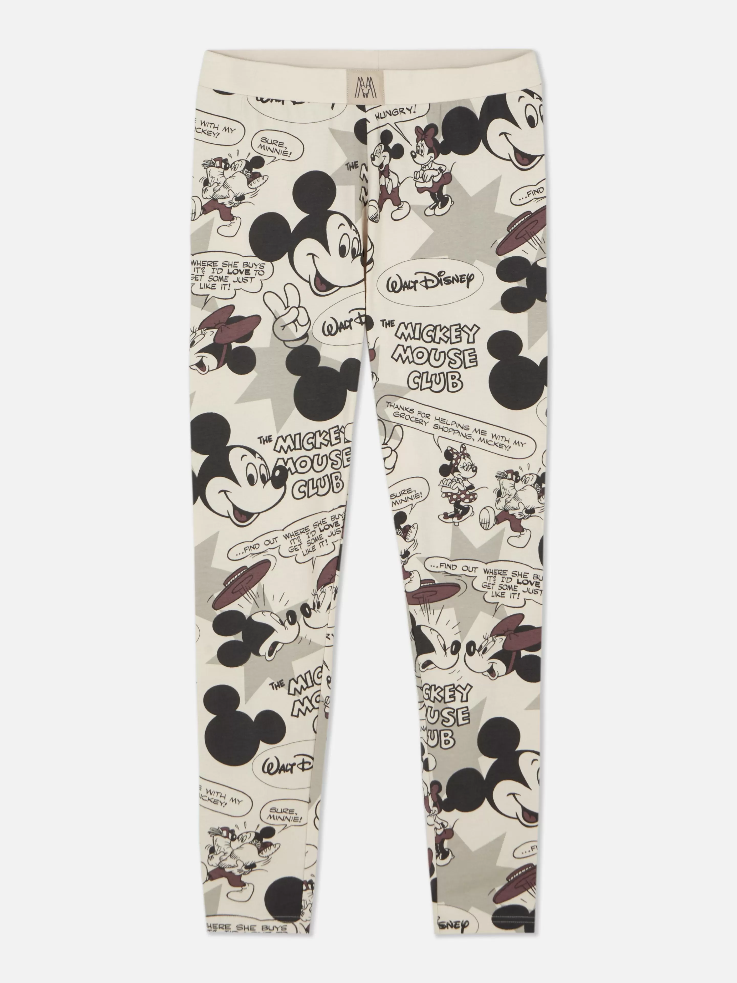 Mujer Primark Pantalones De Pijama | Leggings Largos Con Diseño De Comic De Mickey Mouse