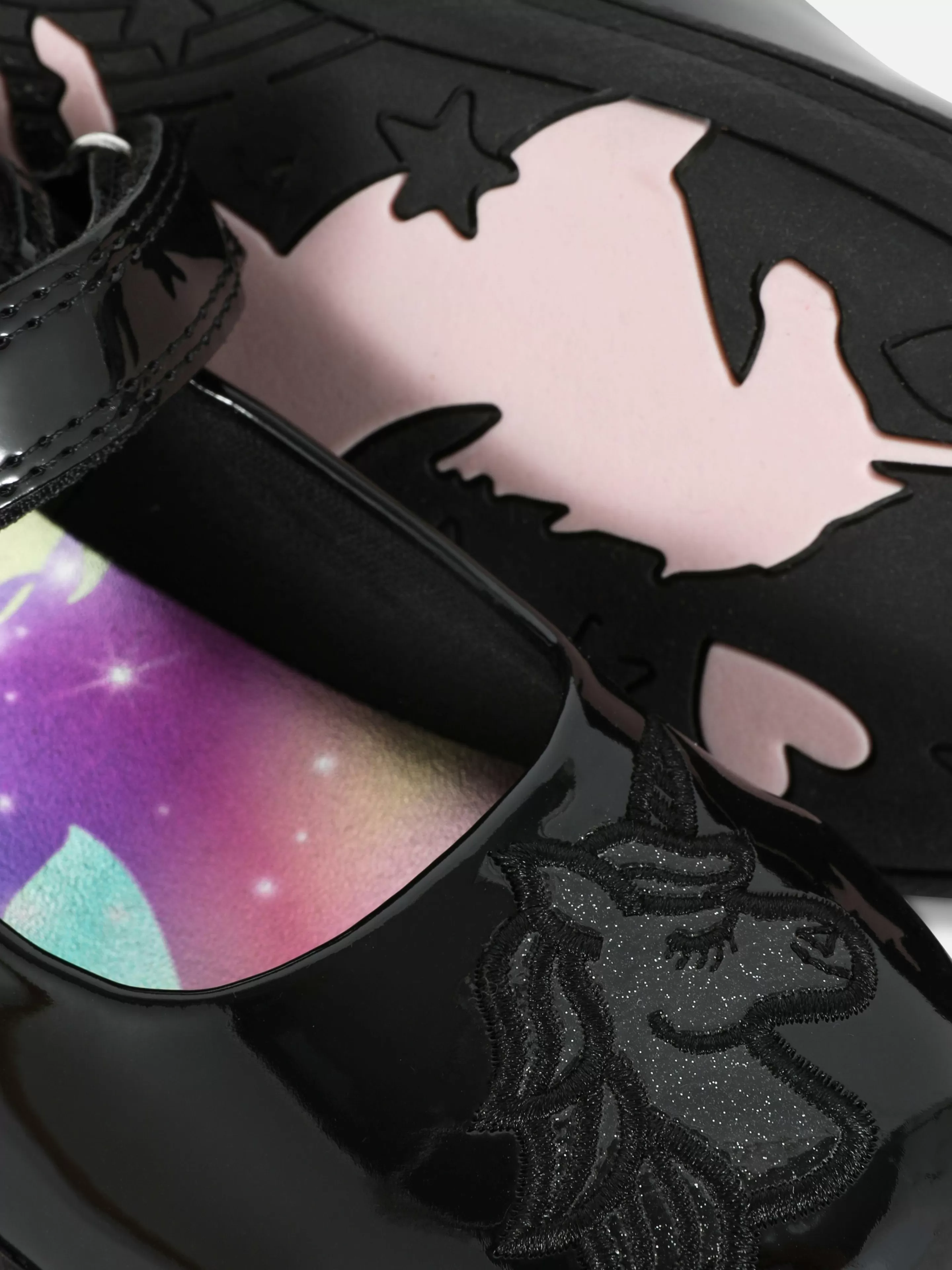 Niños Primark Zapatos Planos | Merceditas De Charol Con Unicornios De Purpurina