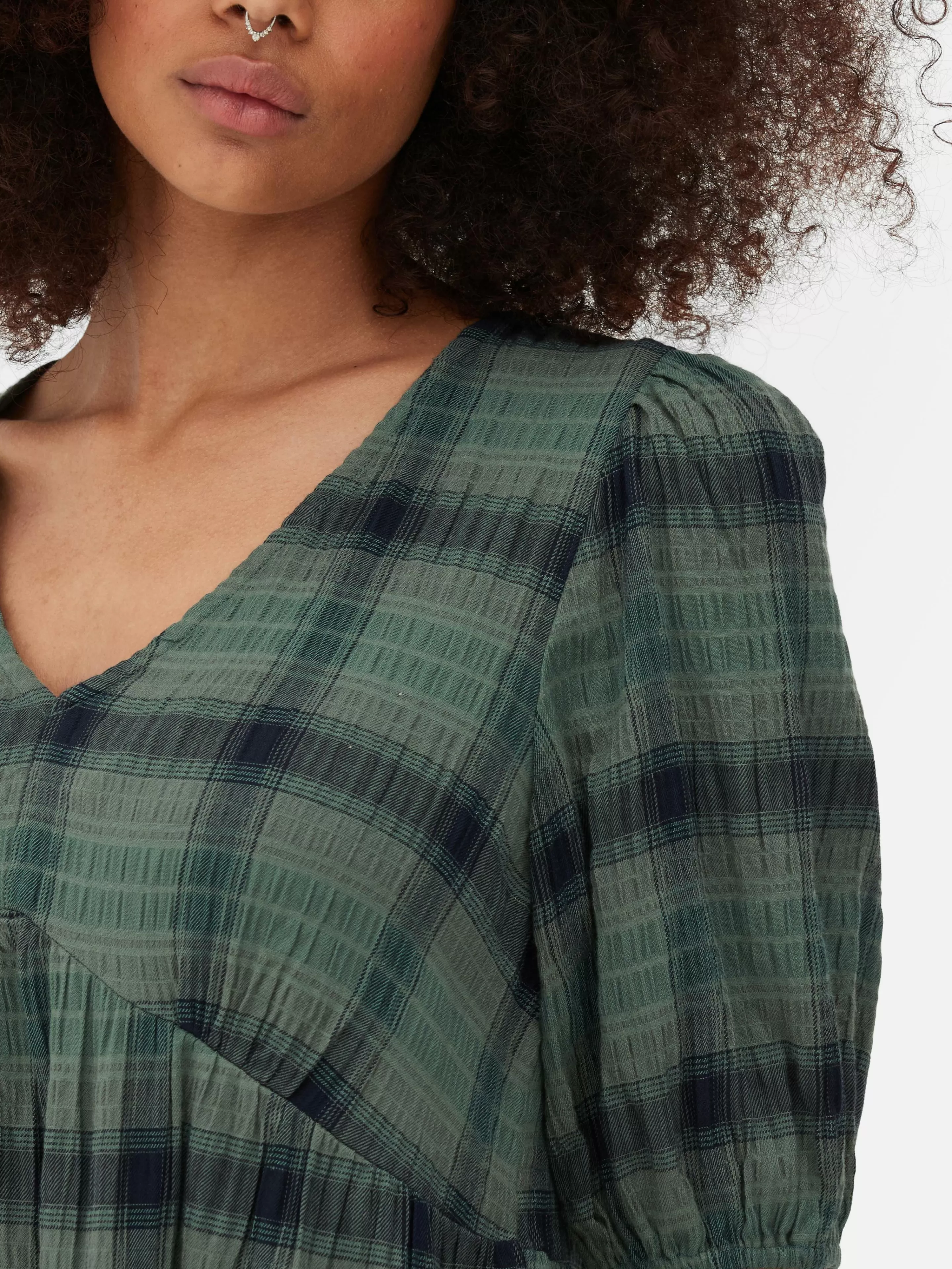Mujer Primark Vestidos | Minivestido Vintage A Cuadros