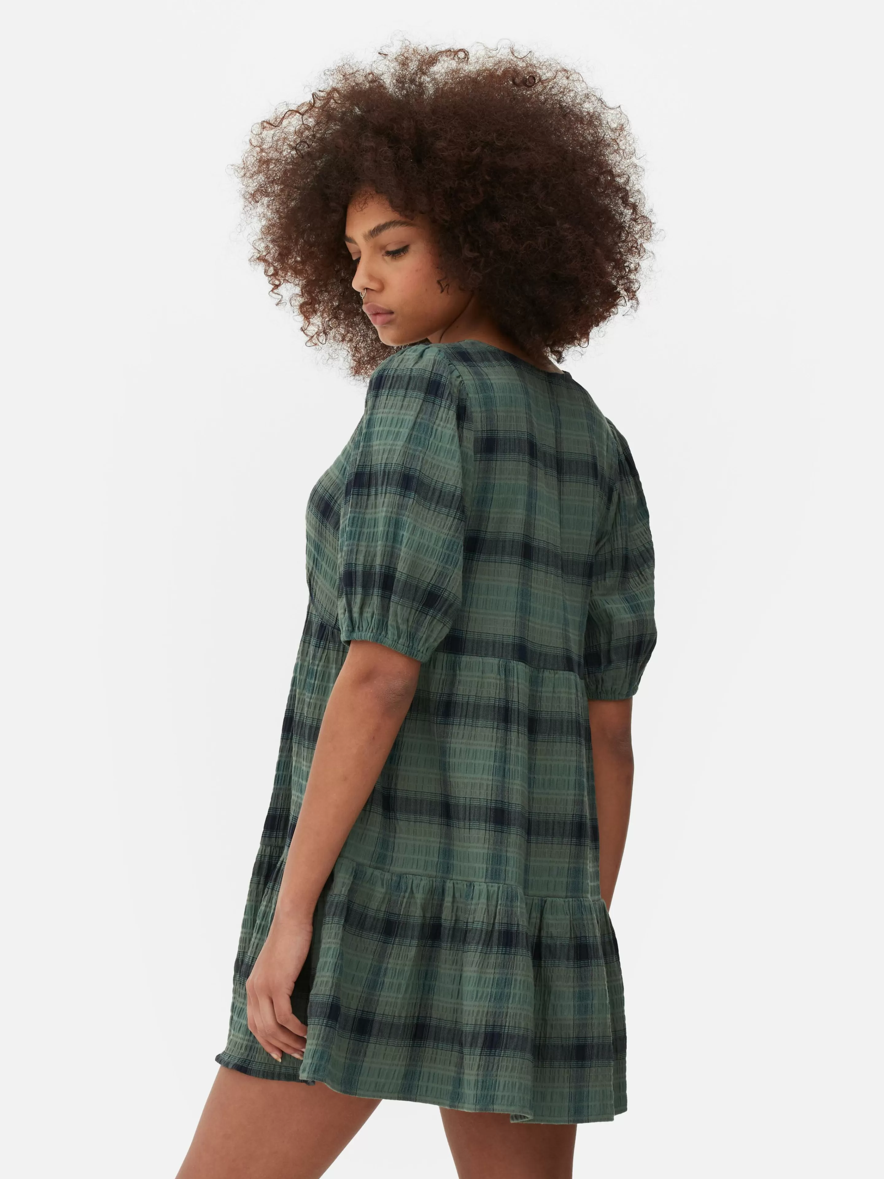 Mujer Primark Vestidos | Minivestido Vintage A Cuadros