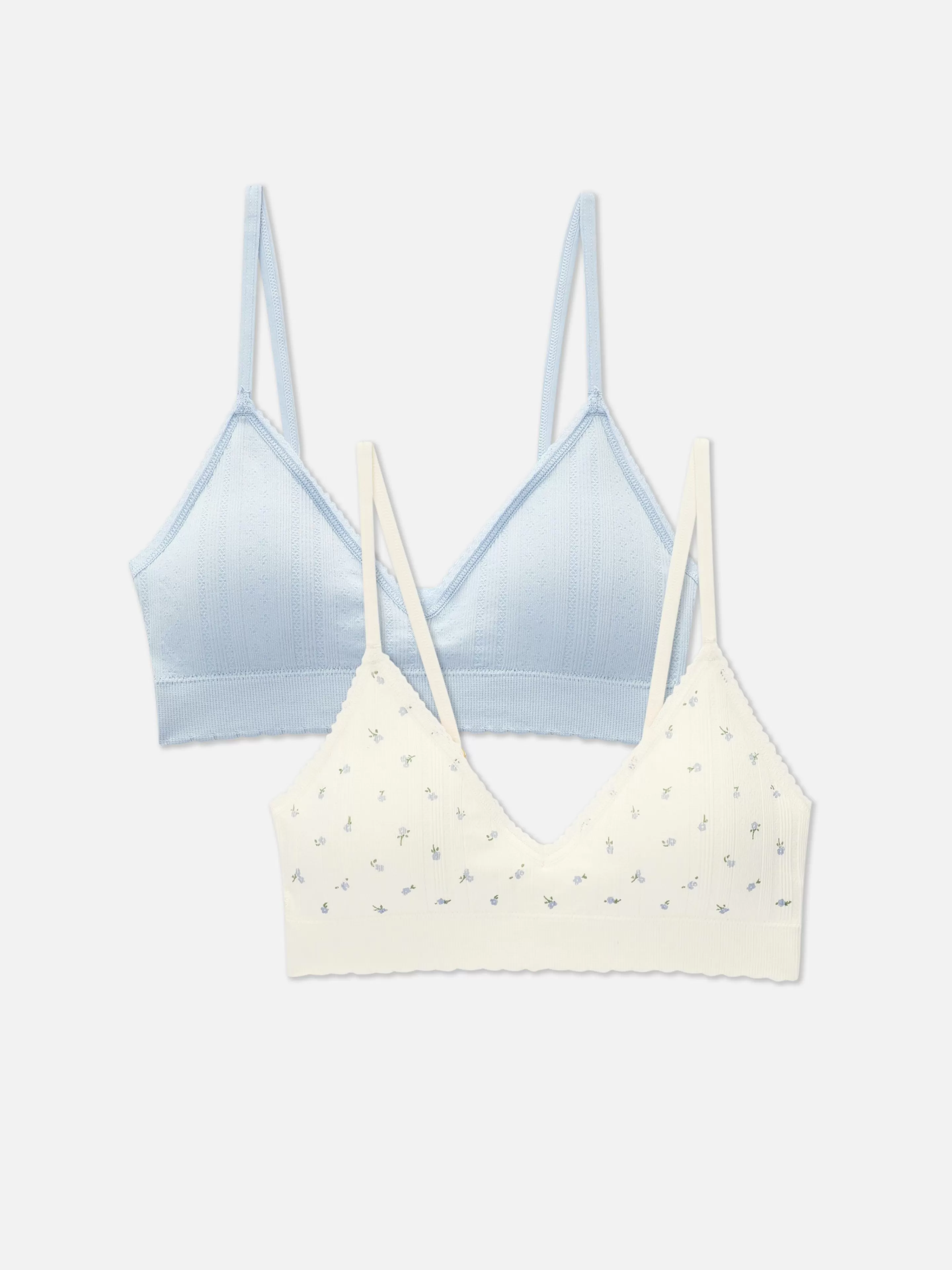 Mujer Primark Sujetadores | Pack De 2 Bralettes Triangulares Sin Costuras