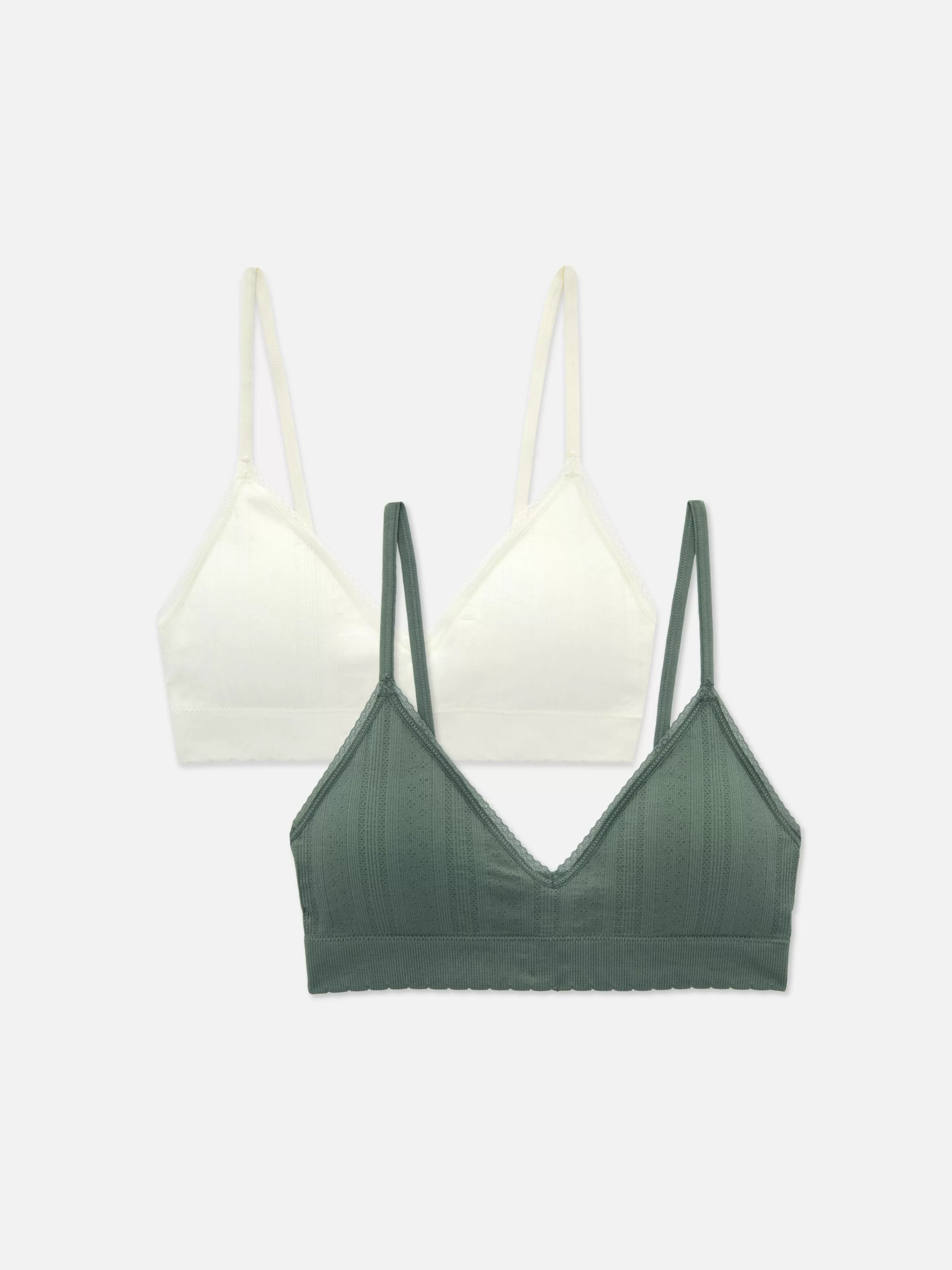 Mujer Primark Sujetadores | Pack De 2 Bralettes Triangulares Sin Costuras