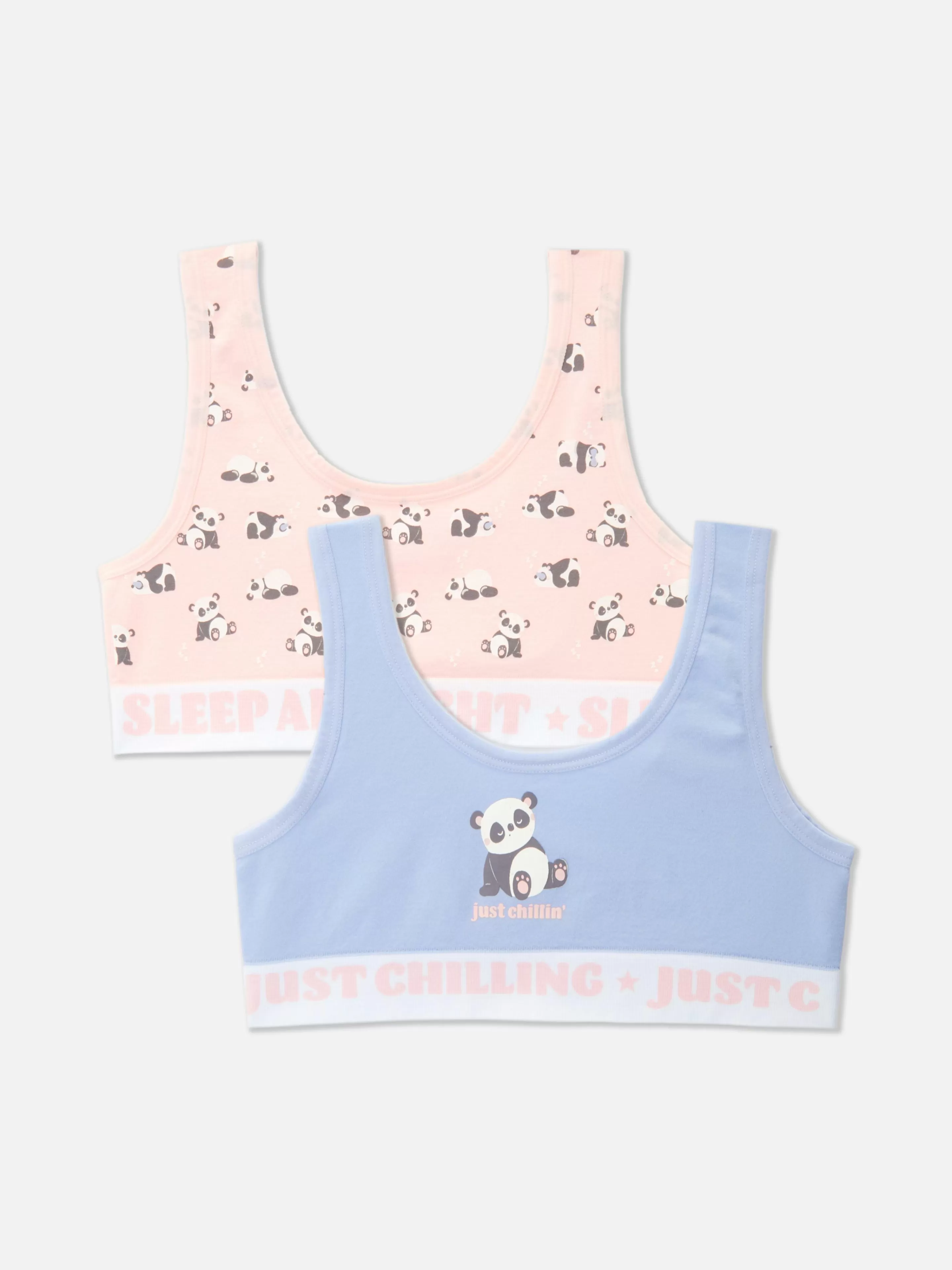 Niños Primark Ropa Interior | Pack De 2 Camisetas Cortas Sin Mangas Con Pandas