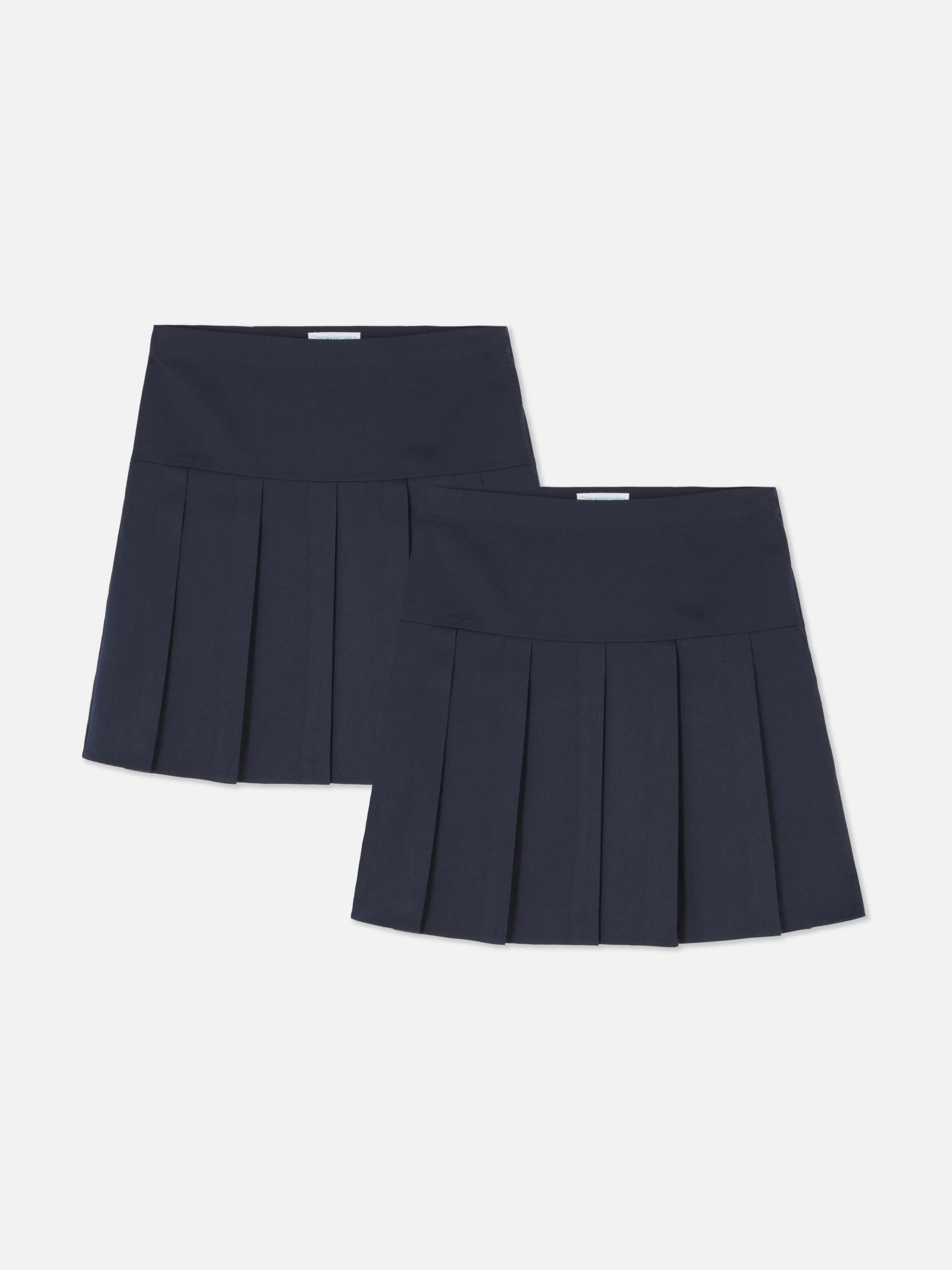 Niños Primark Faldas | Pack De 2 Faldas Plisadas Escolares Para Niña Mayor