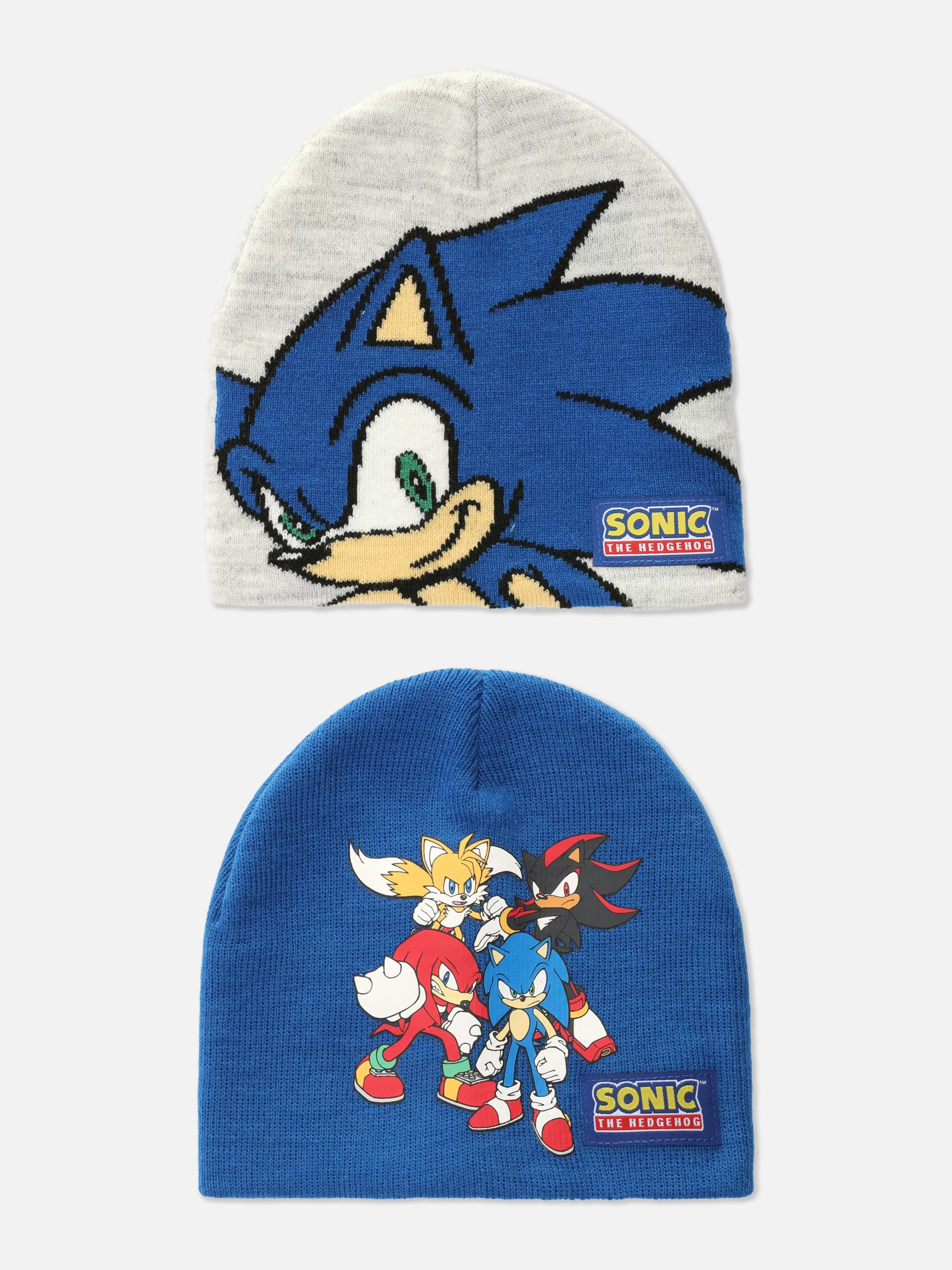 Niños Primark Gorros, Sombreros, Guantes Y Bufandas | Pack De 2 Gorros De Punto De Sonic, El Erizo