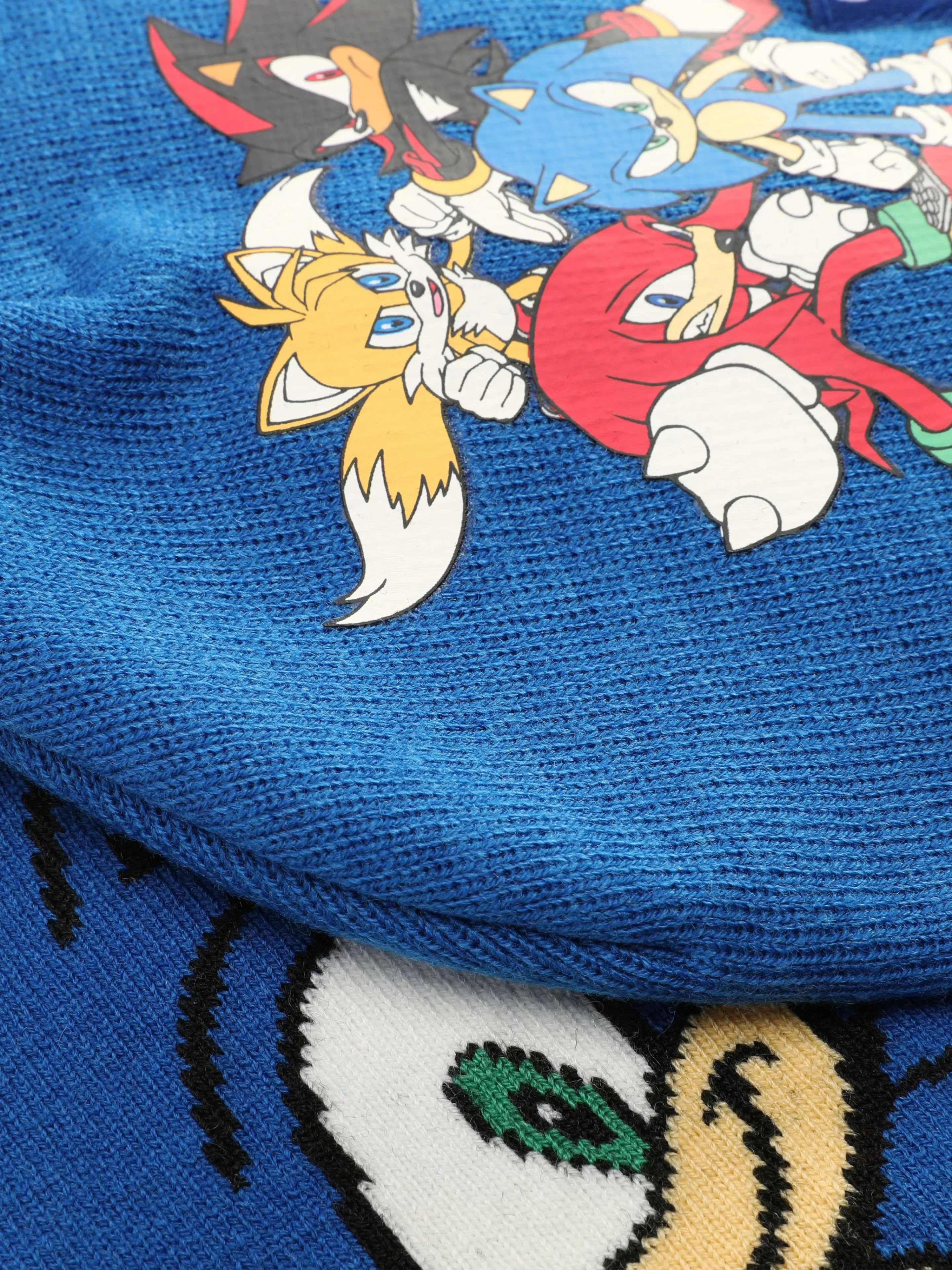 Niños Primark Gorros, Sombreros, Guantes Y Bufandas | Pack De 2 Gorros De Punto De Sonic, El Erizo