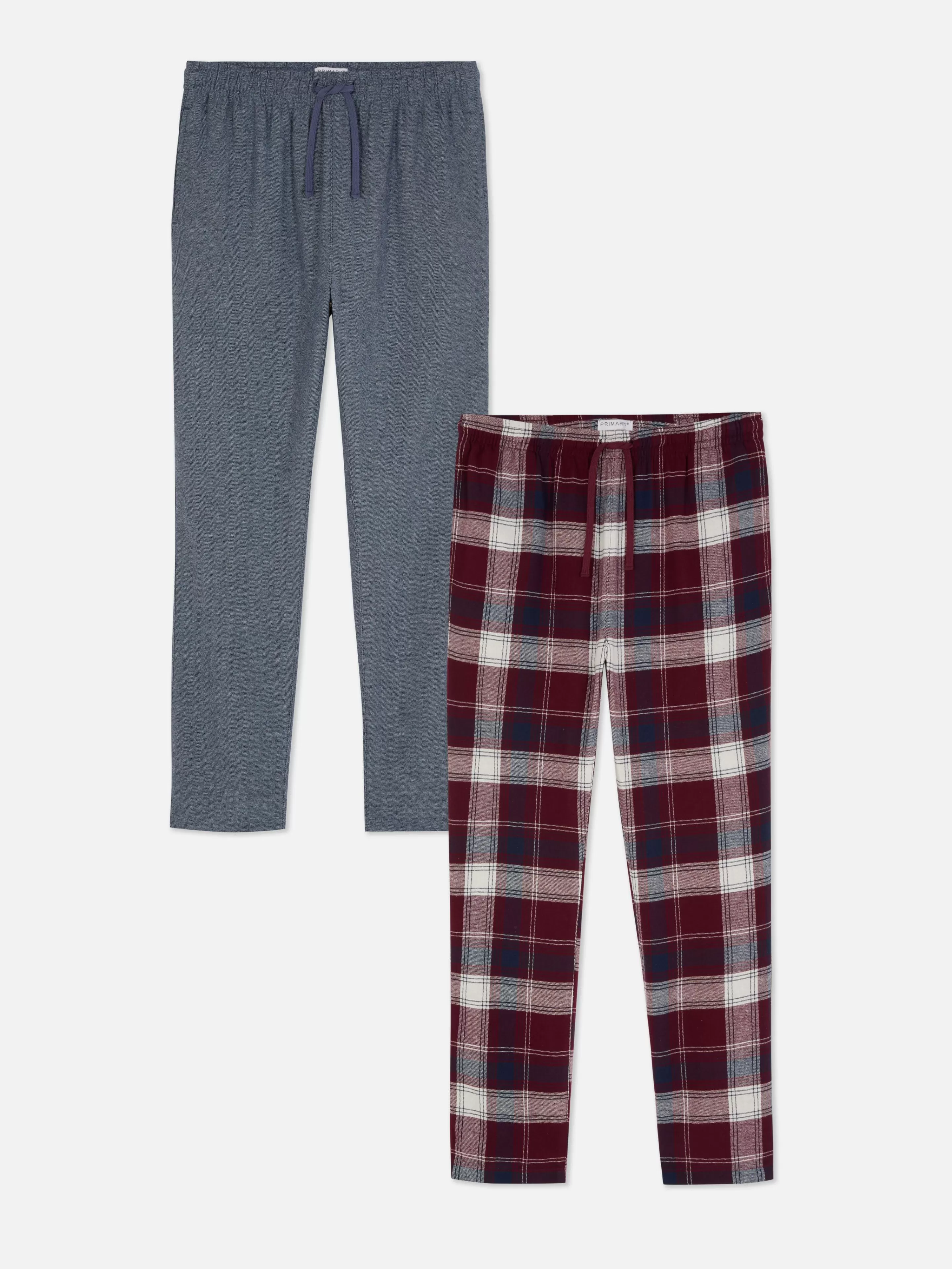 Hombre Primark Pijama | Pack De 2 Pantalones De Pijama Cepillados