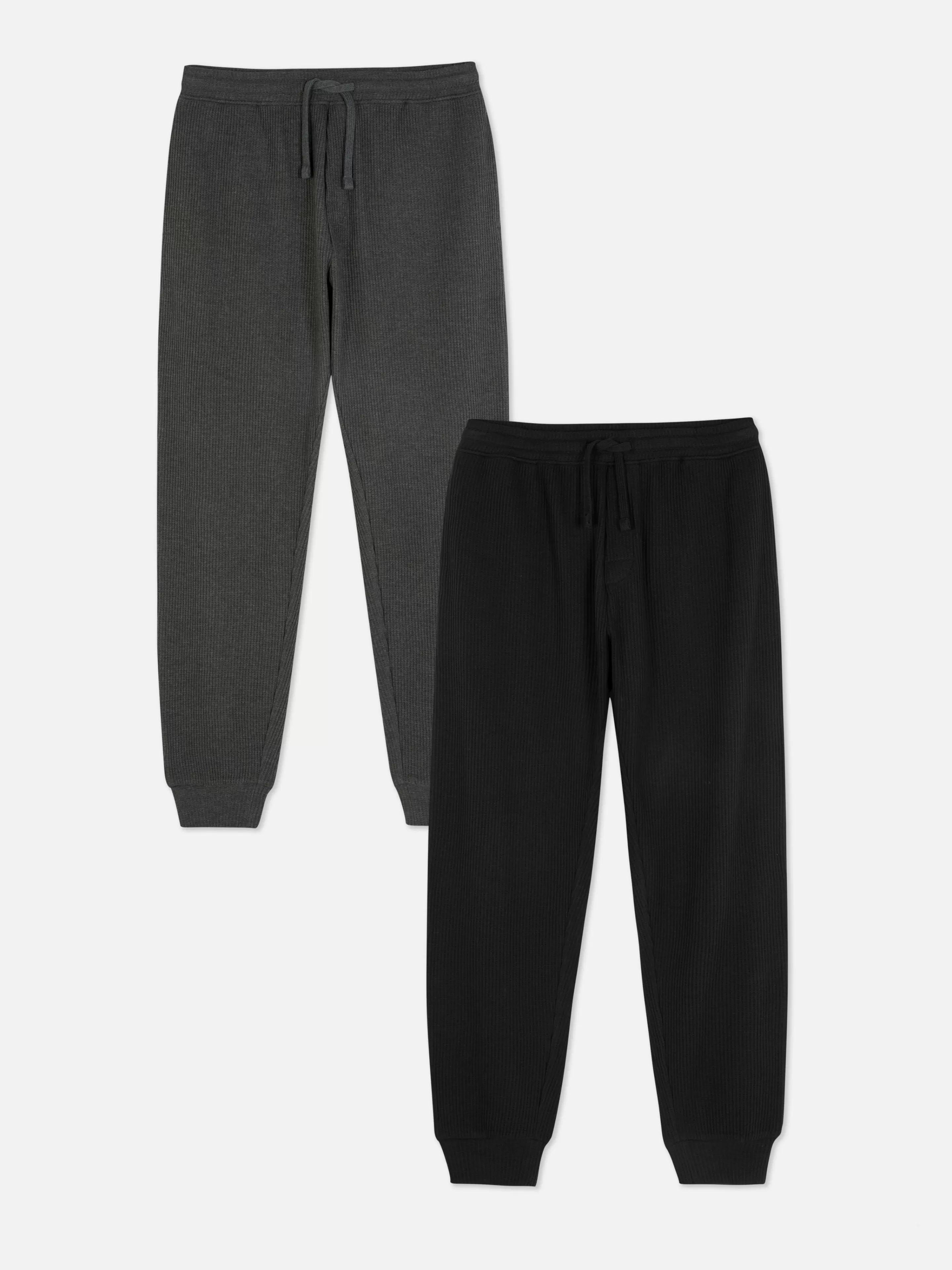 Hombre Primark Pijama | Pack De 2 Pantalones De Pijama En Tejido Gofrado