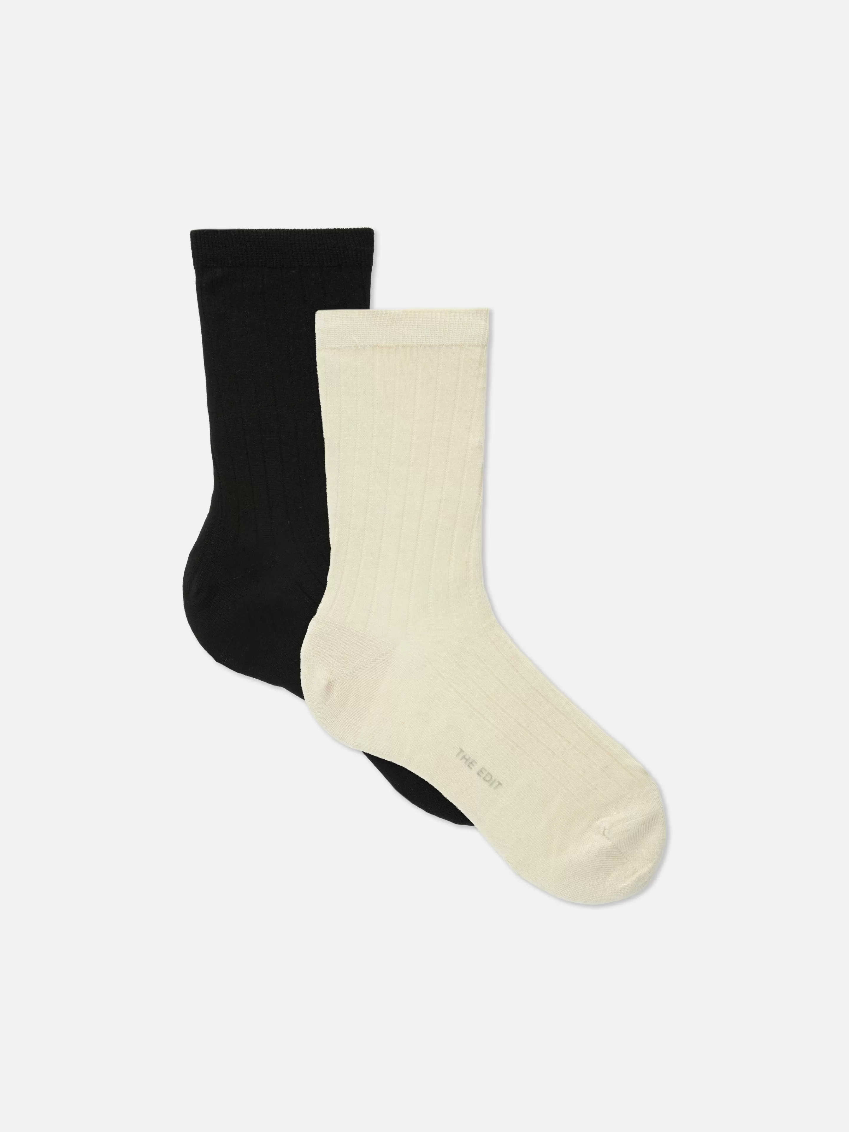 Mujer Primark Calcetines | Pack De 2 Pares De Calcetines Acanalados De The Edit