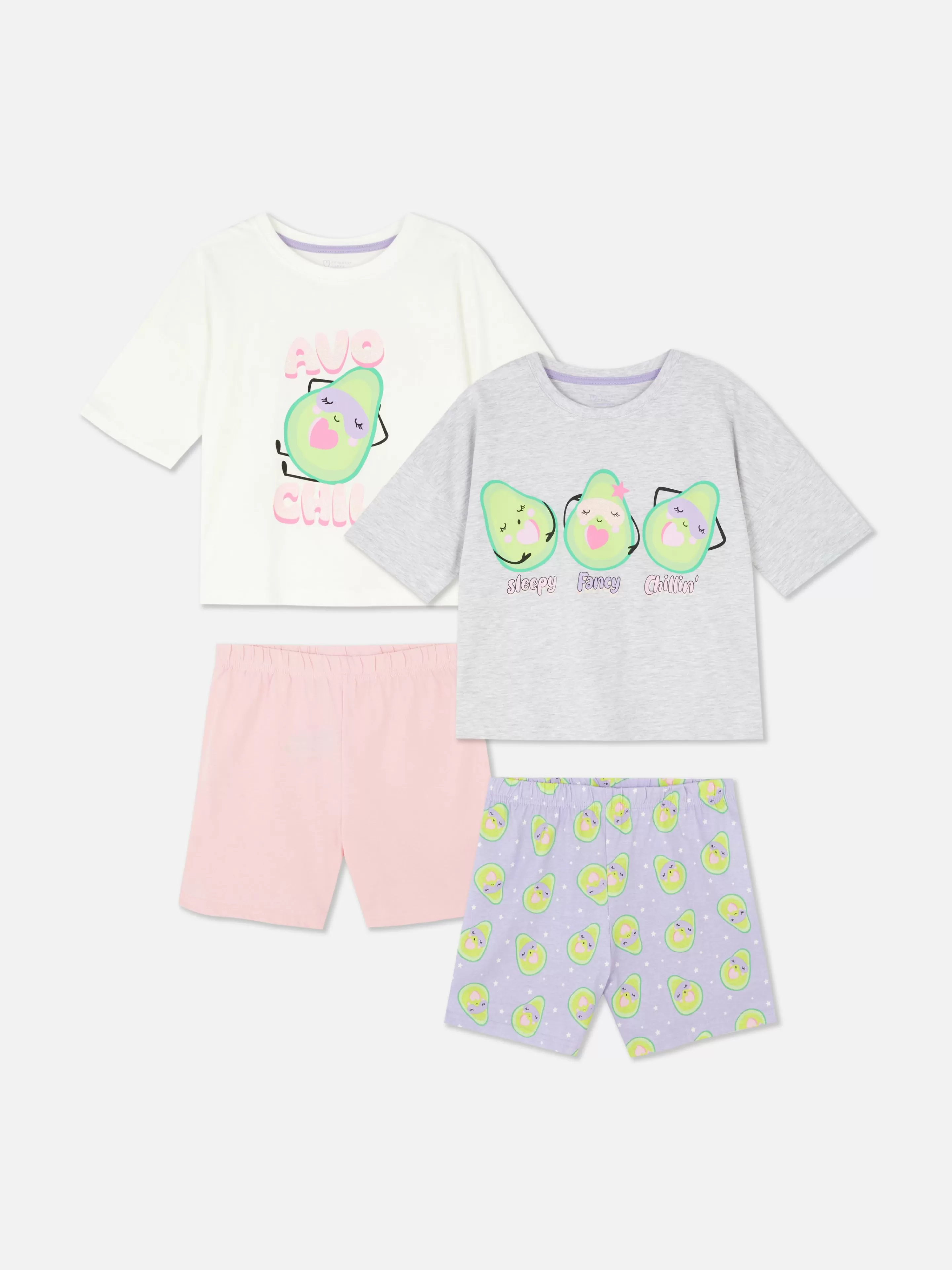 Niños Primark Pijamas Y Ropa Para Dormir | Pack De 2 Pijamas Gráficos Con Aguacates