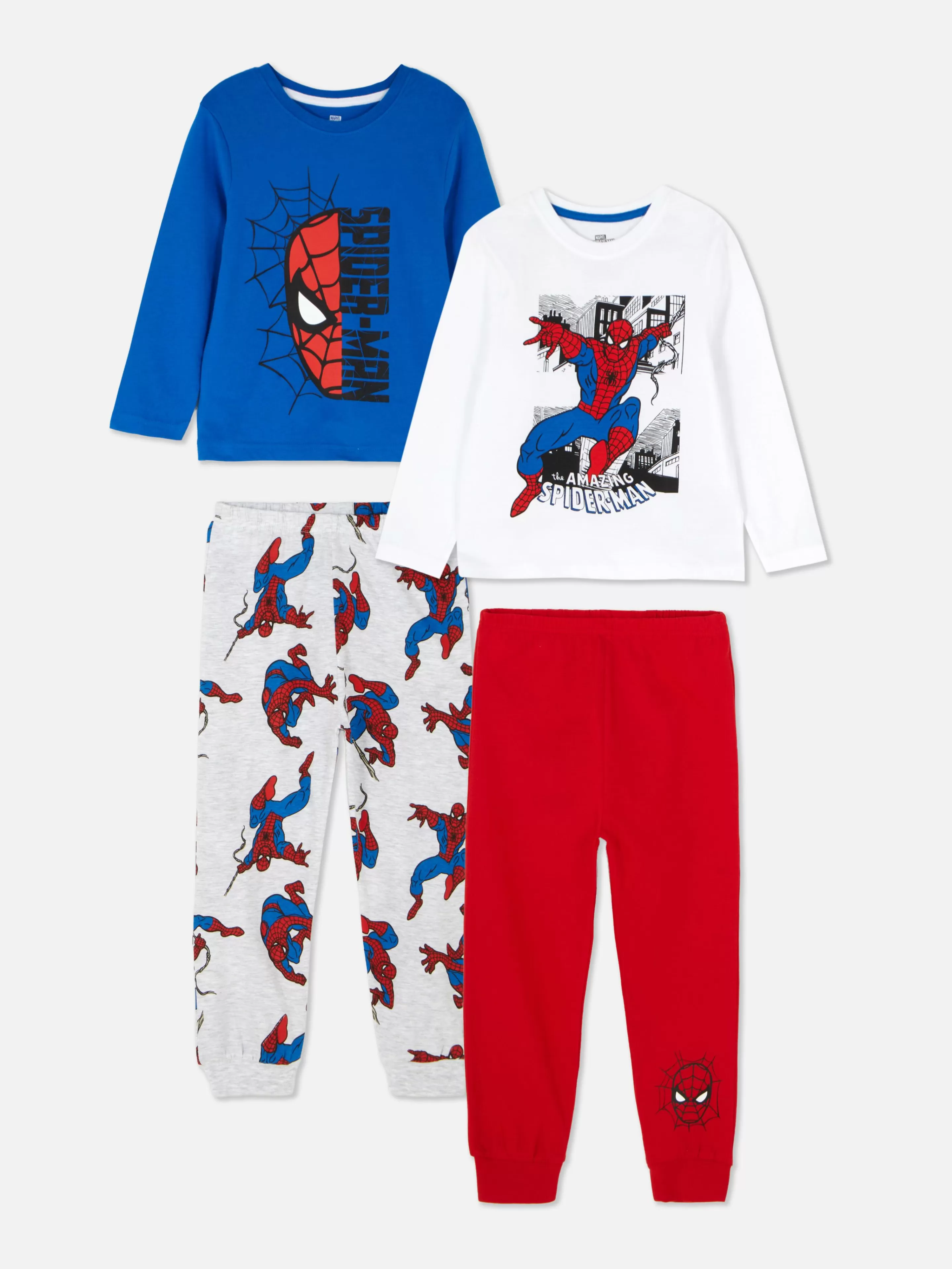 Niños Primark Pijamas Y Ropa Para Dormir | Pack De 2 Pijamas Gráficos De Spider-Man De Marvel