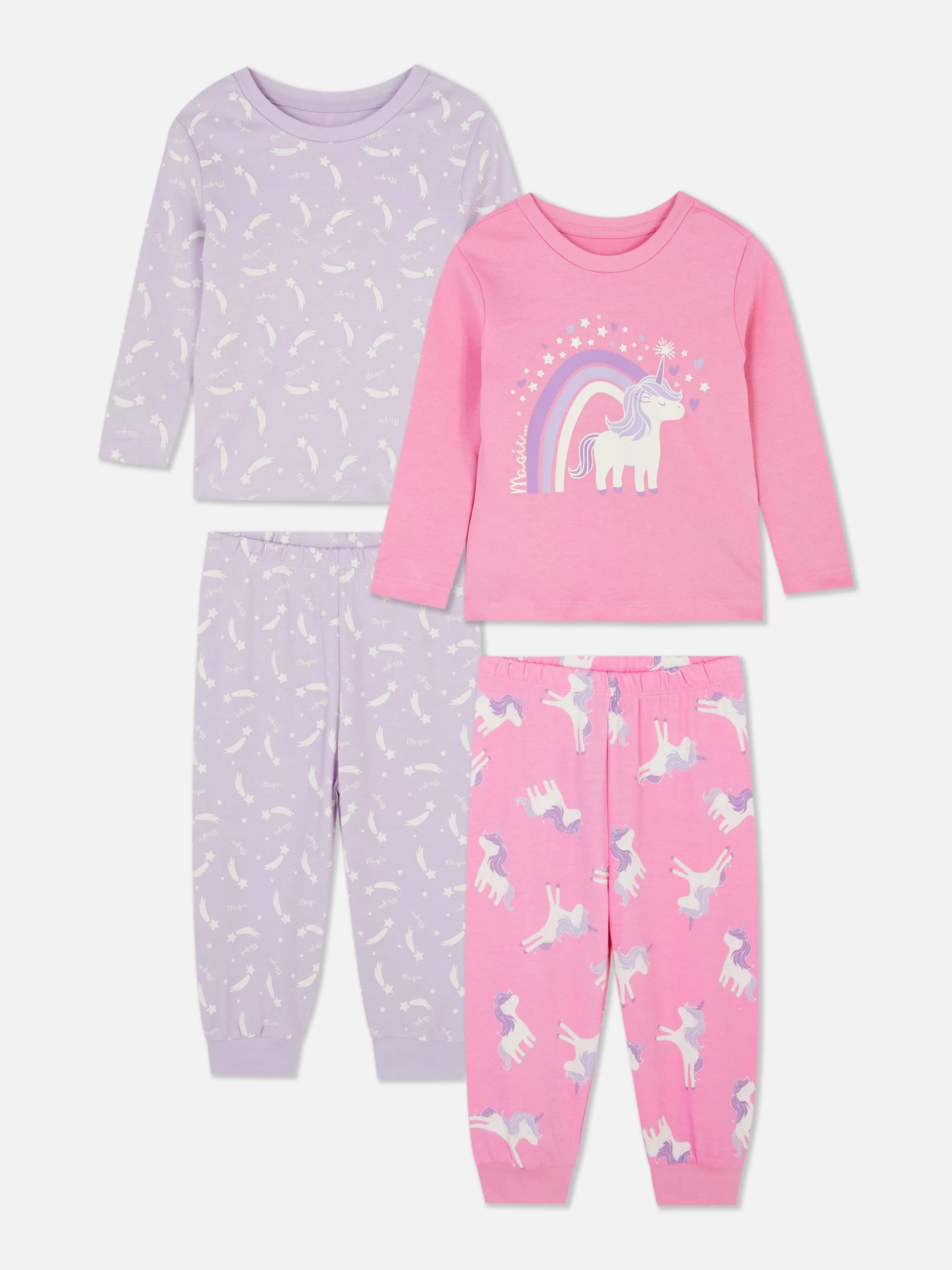 Primark Pijamas Y Ropa Para Dormir | Pack De 2 Pijamas Largos De Diseño Variado