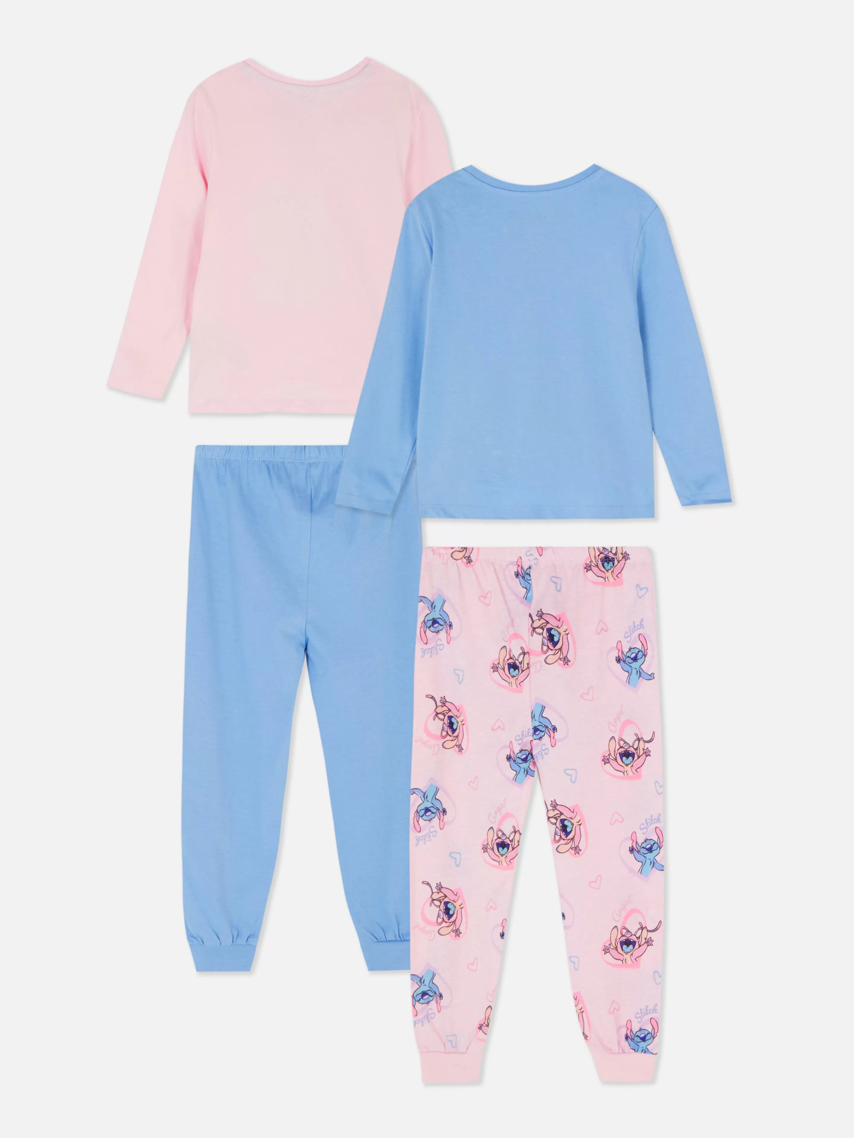 Niños Primark Pijamas Y Ropa Para Dormir | Pack De 2 Pijamas Largos De Stitch Y Ángel De Disney