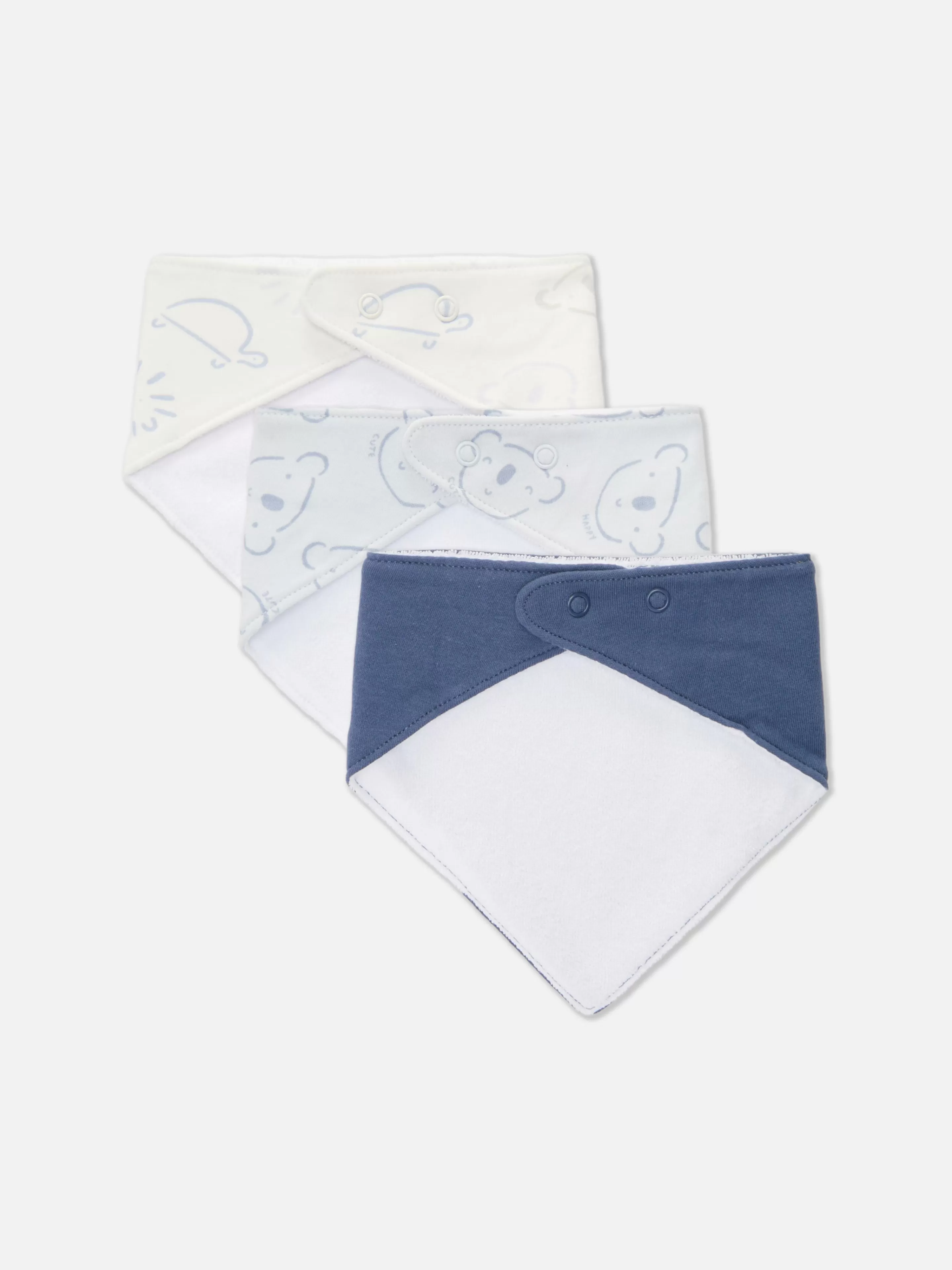 Primark Habitación Bebé | Lactancia | Pack De 3 Baberos Tipo Bandana Con Animales