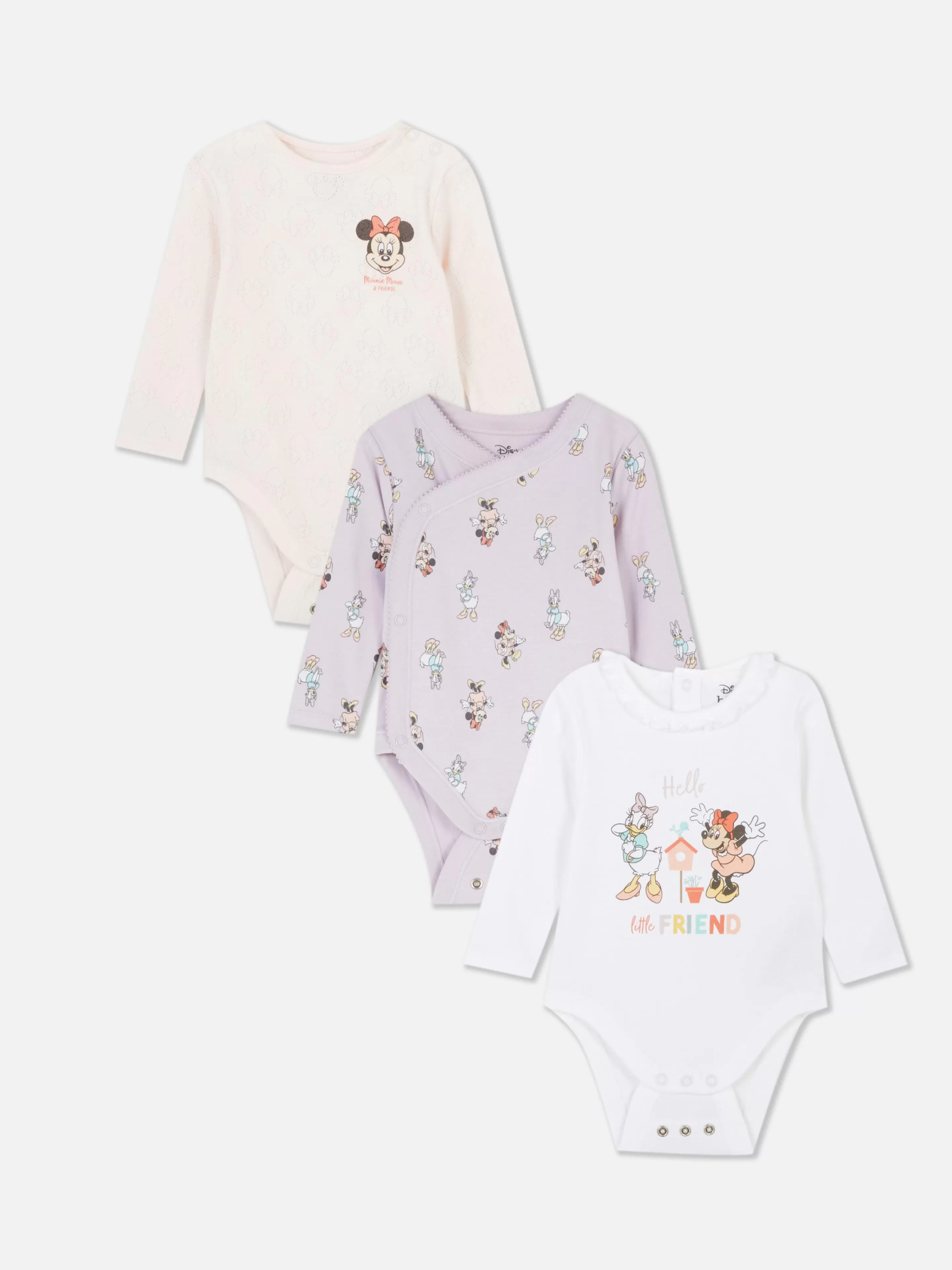 Primark Bodis Y Camisetas Sin Mangas | Bodis Y Camisetas Sin Mangas | Pack De 3 Bodis De Minnie Mouse & Friends