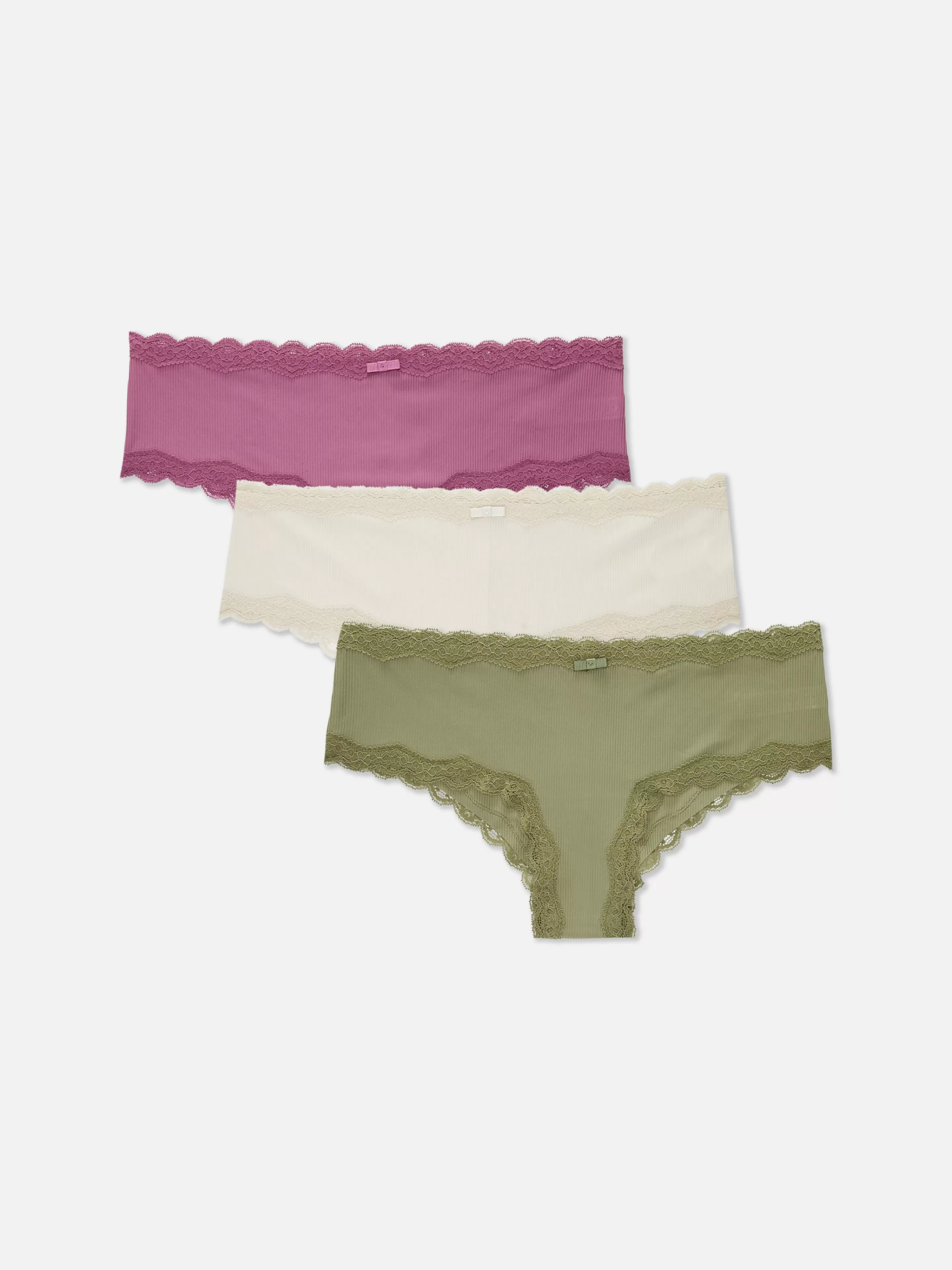 Mujer Primark Bragas | Pack De 3 Braguitas A La Cadera De Microfibra