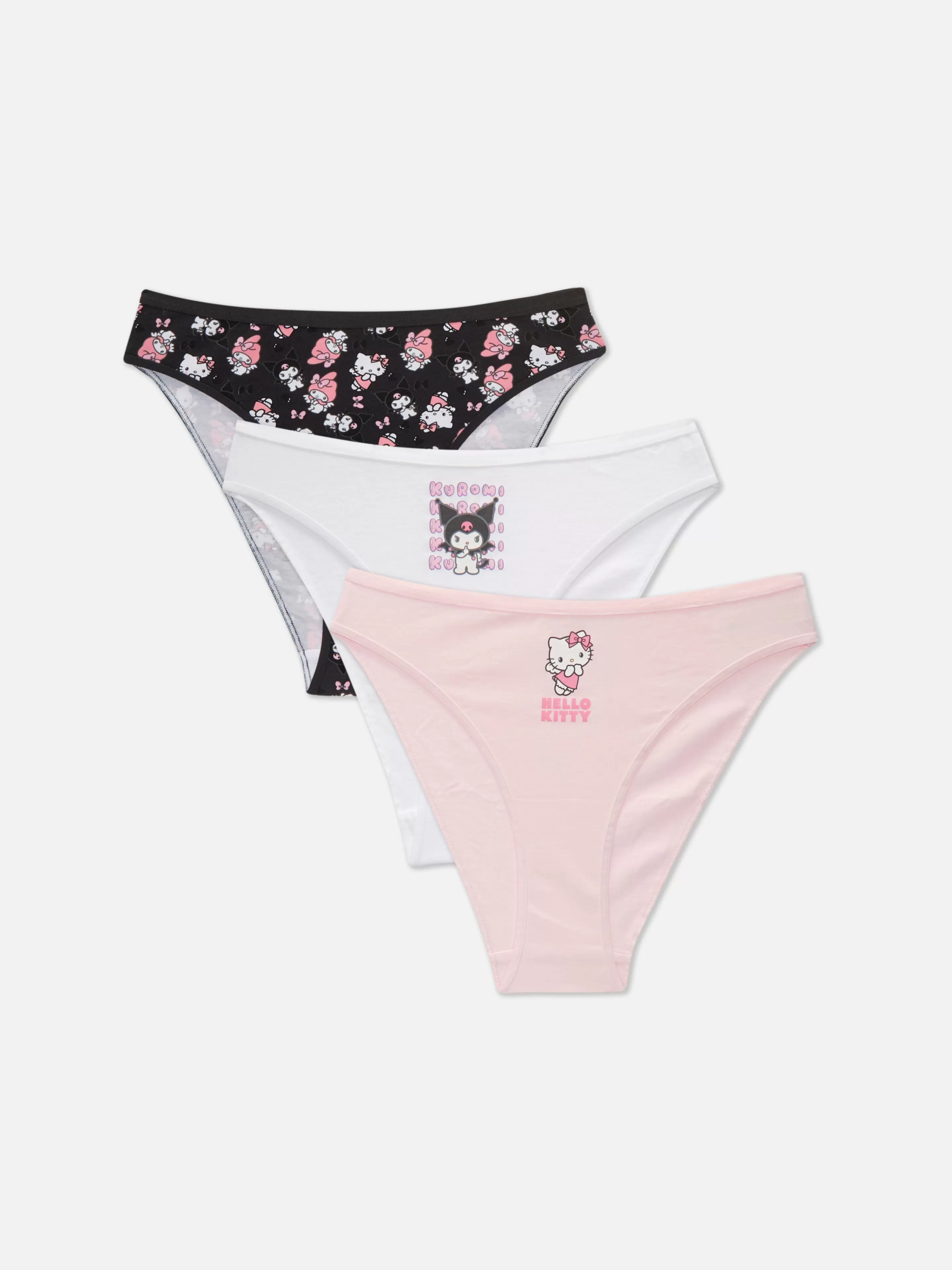 Mujer Primark Bragas | Pack De 3 Braguitas Altas De Hello Kitty