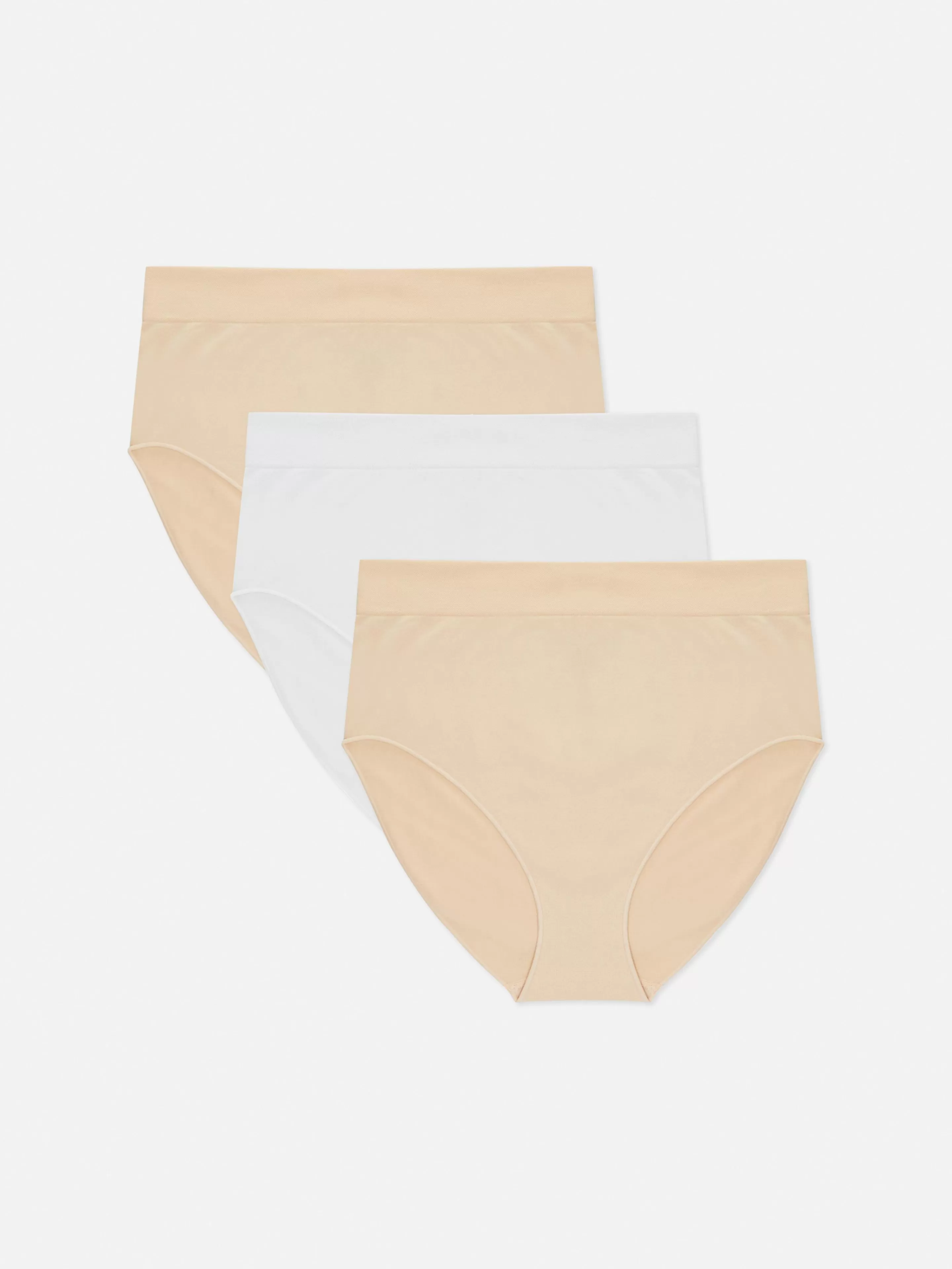 Mujer Primark Bragas | Pack De 3 Braguitas De Cintura Alta Sin Costuras