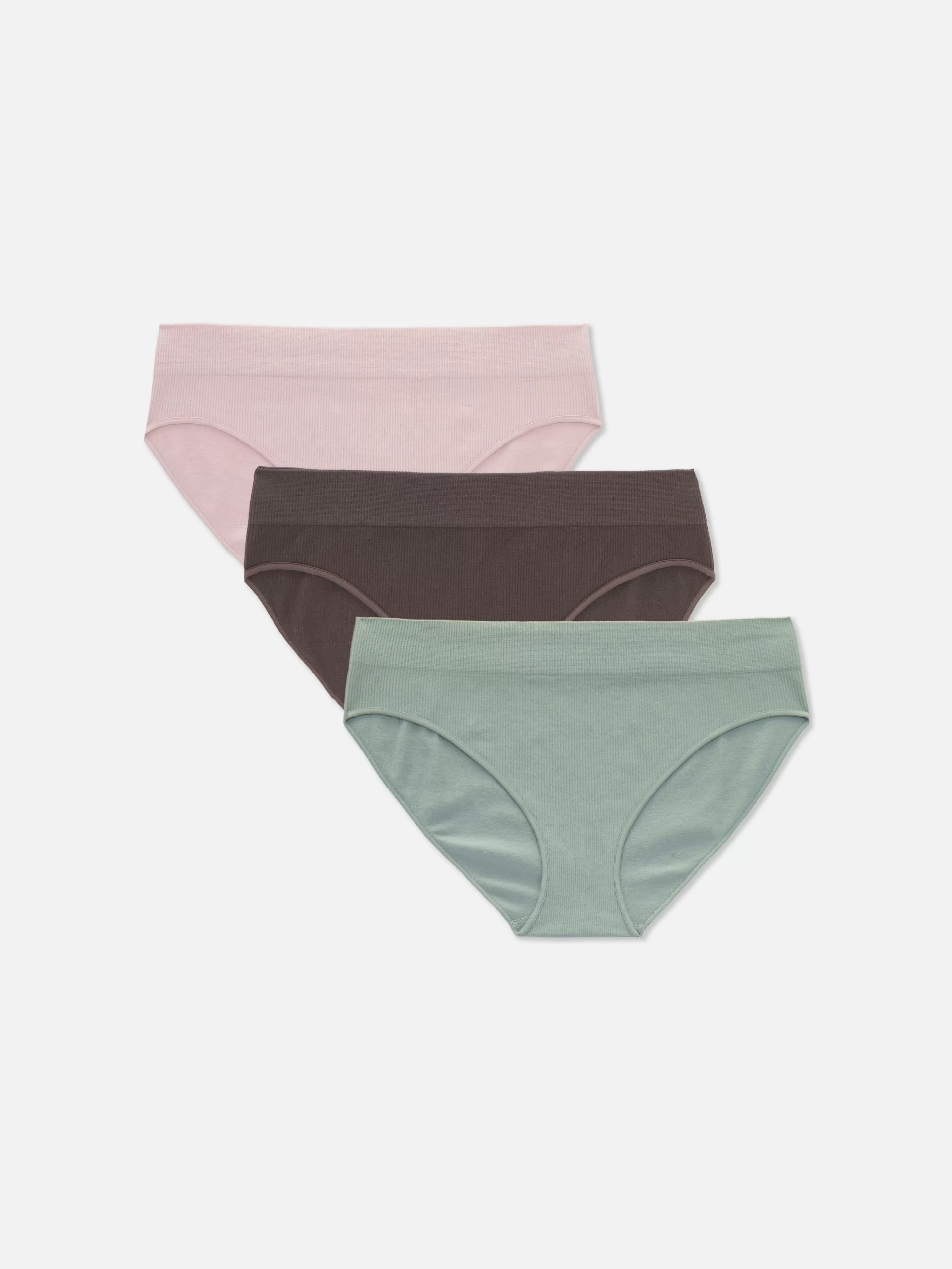 Mujer Primark Bragas | Pack De 3 Braguitas Mini Acanaladas Sin Costuras