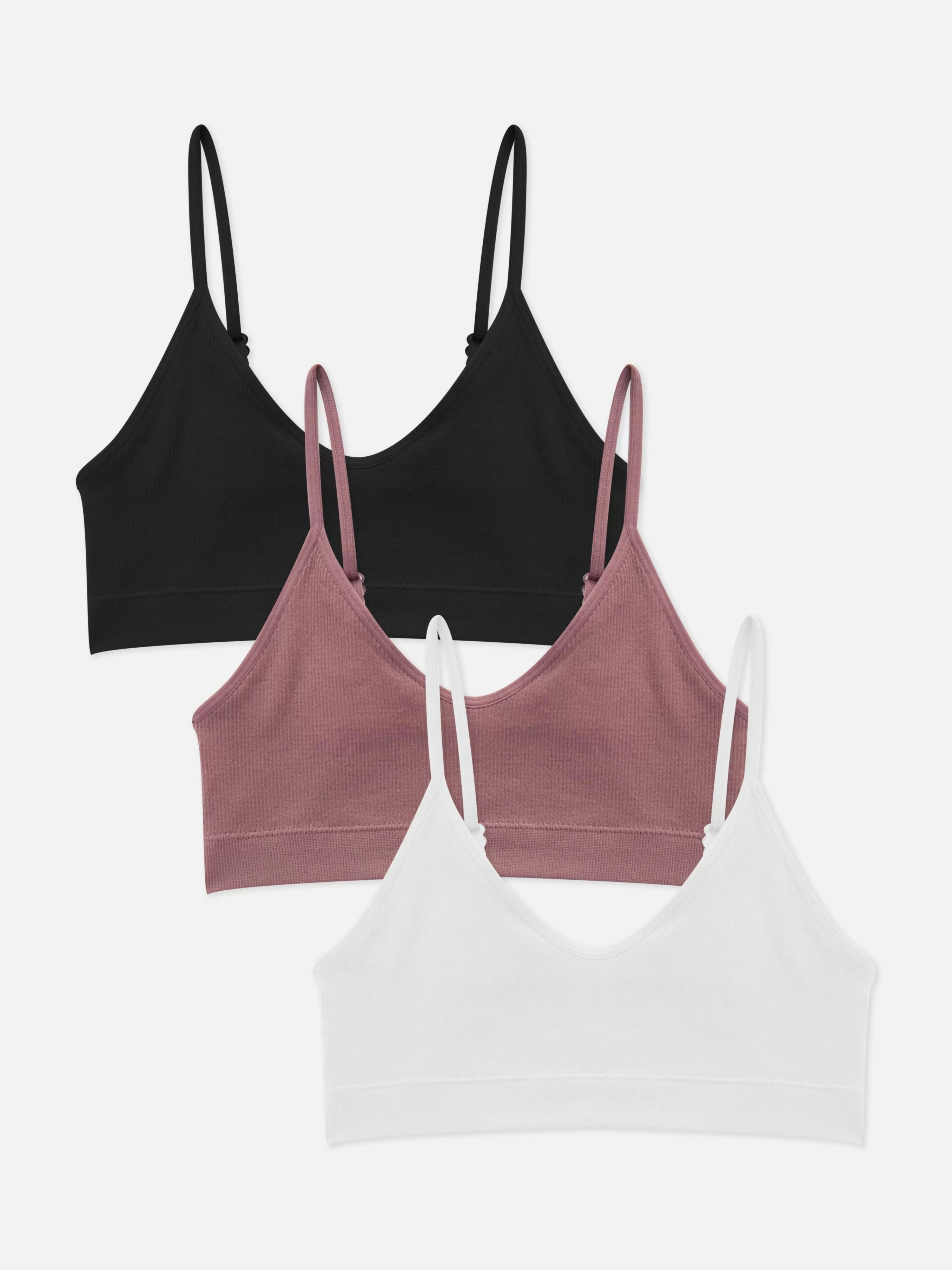Mujer Primark Sujetadores | Pack De 3 Bralettes Cortos De Tirantes Sin Costuras