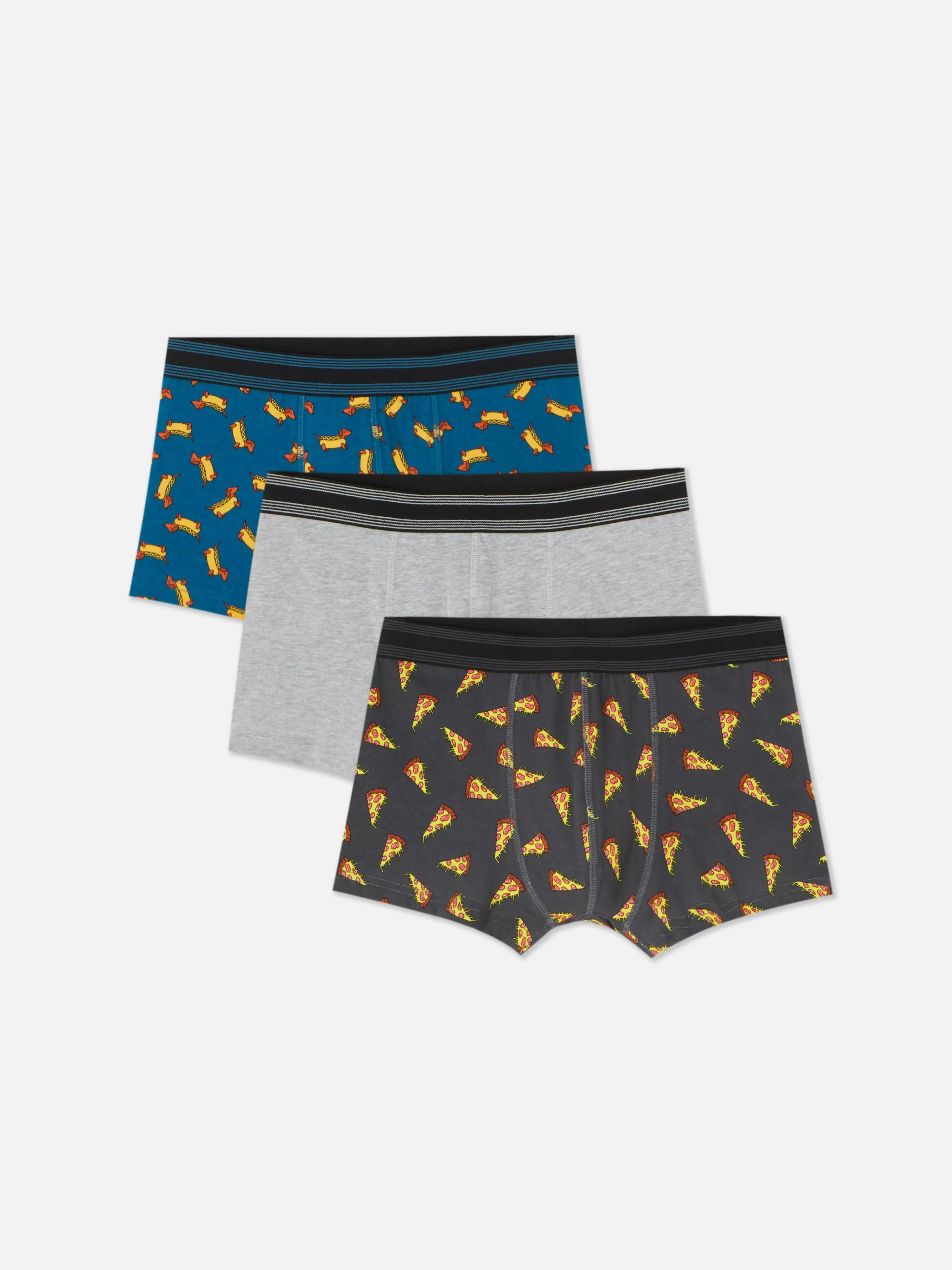 Hombre Primark Ropa Interior | Pack De 3 Calzoncillos Con Estampado De Comida