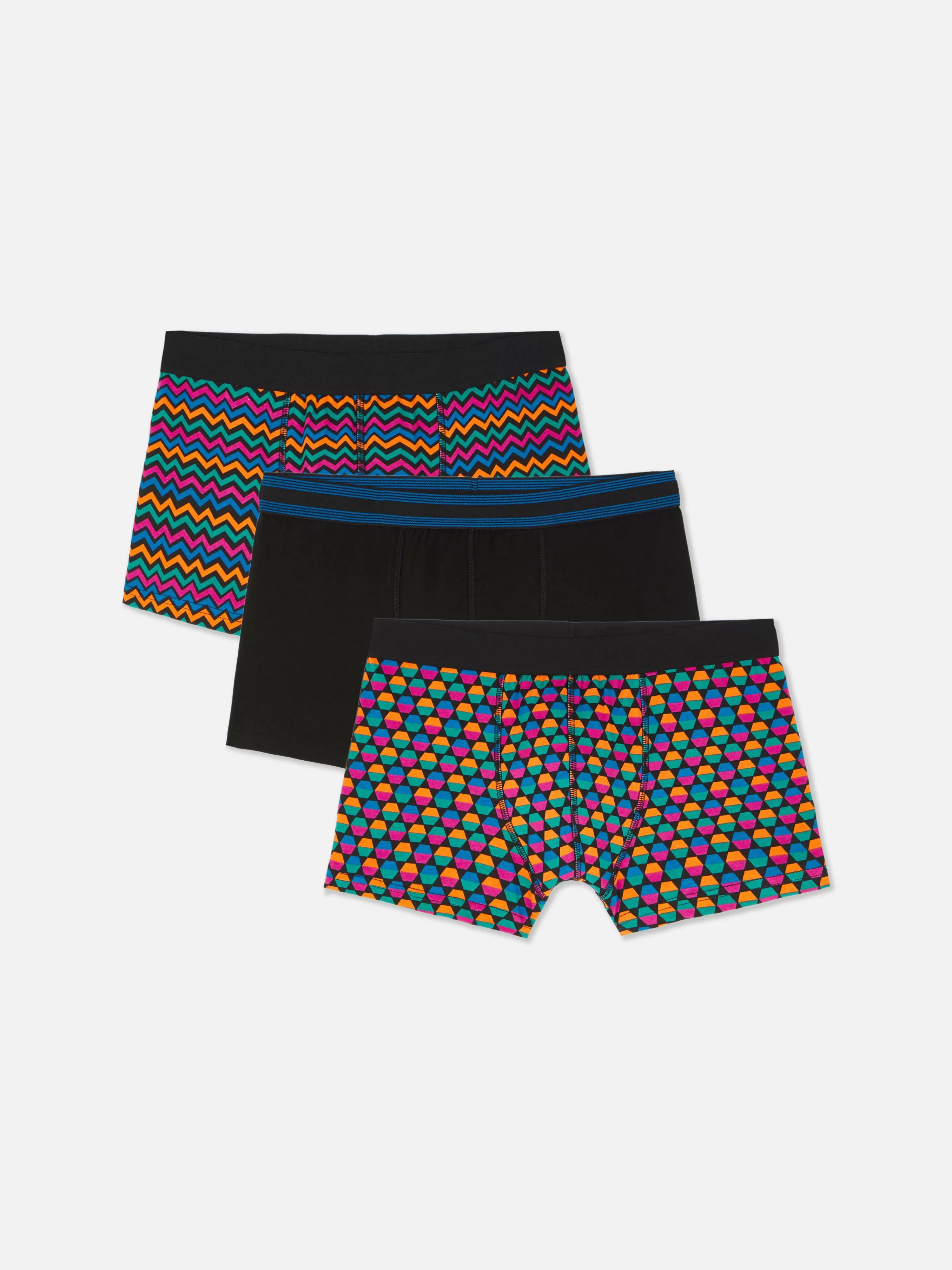 Hombre Primark Ropa Interior | Pack De 3 Calzoncillos Con Motivos Geométricos