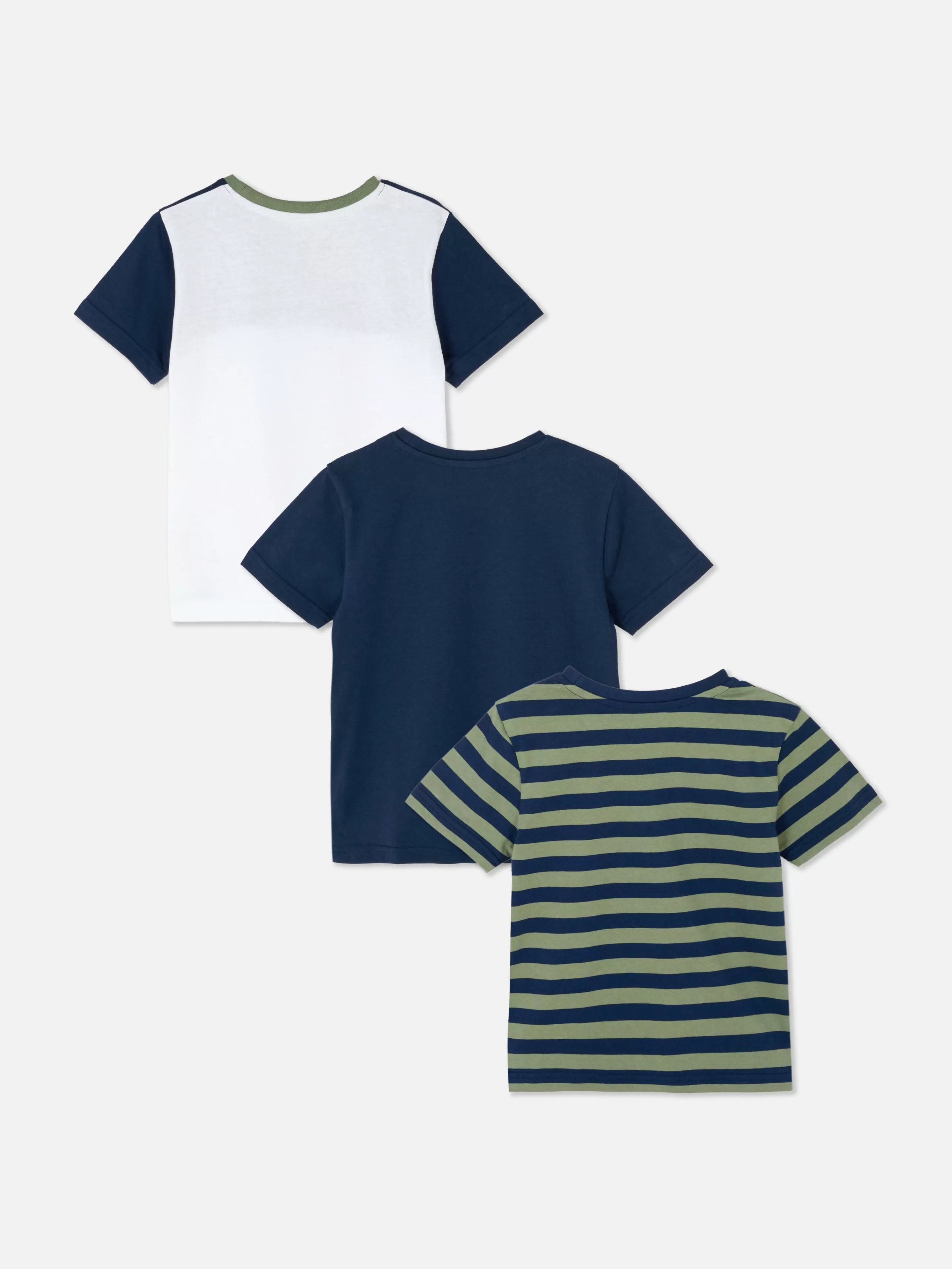 Niños Primark Tops Y Camisetas | Pack De 3 Camisetas De Manga Corta Y Cuello Redondo
