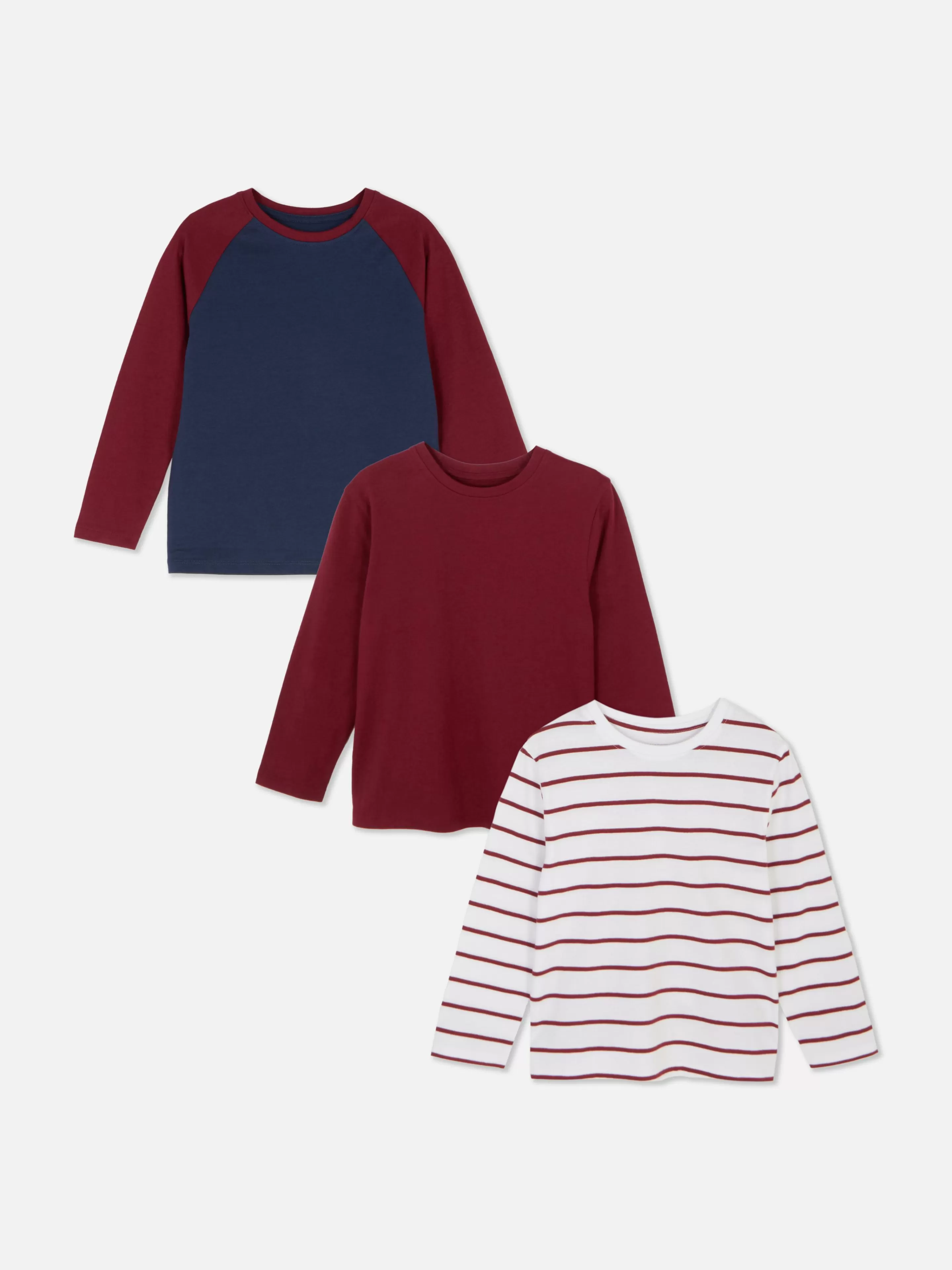 Niños Primark Tops Y Camisetas | Pack De 3 Camisetas De Manga Larga Surtidas