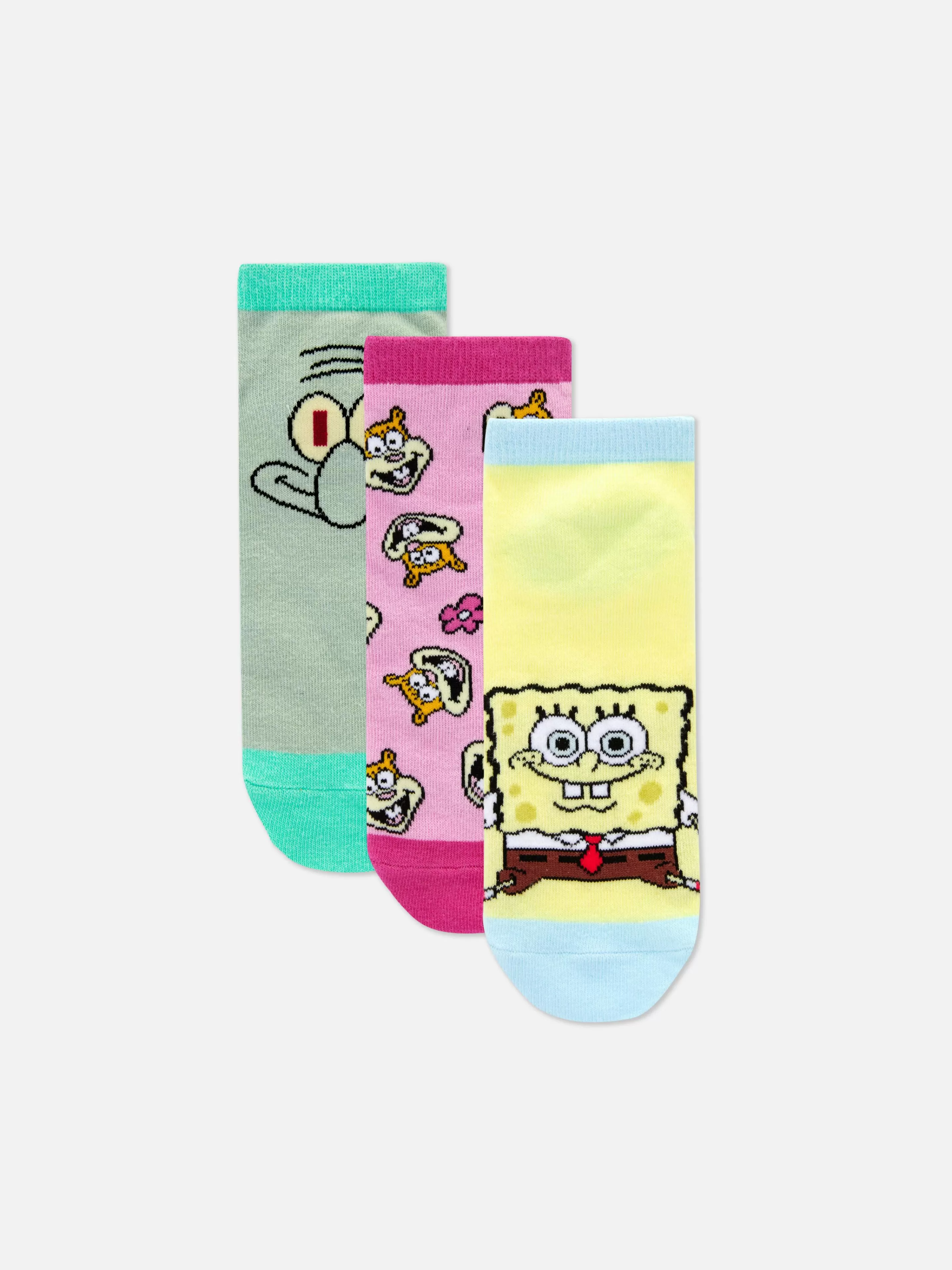 Mujer Primark Calcetines | Pack De 3 Pares De Calcetines De Bob Esponja