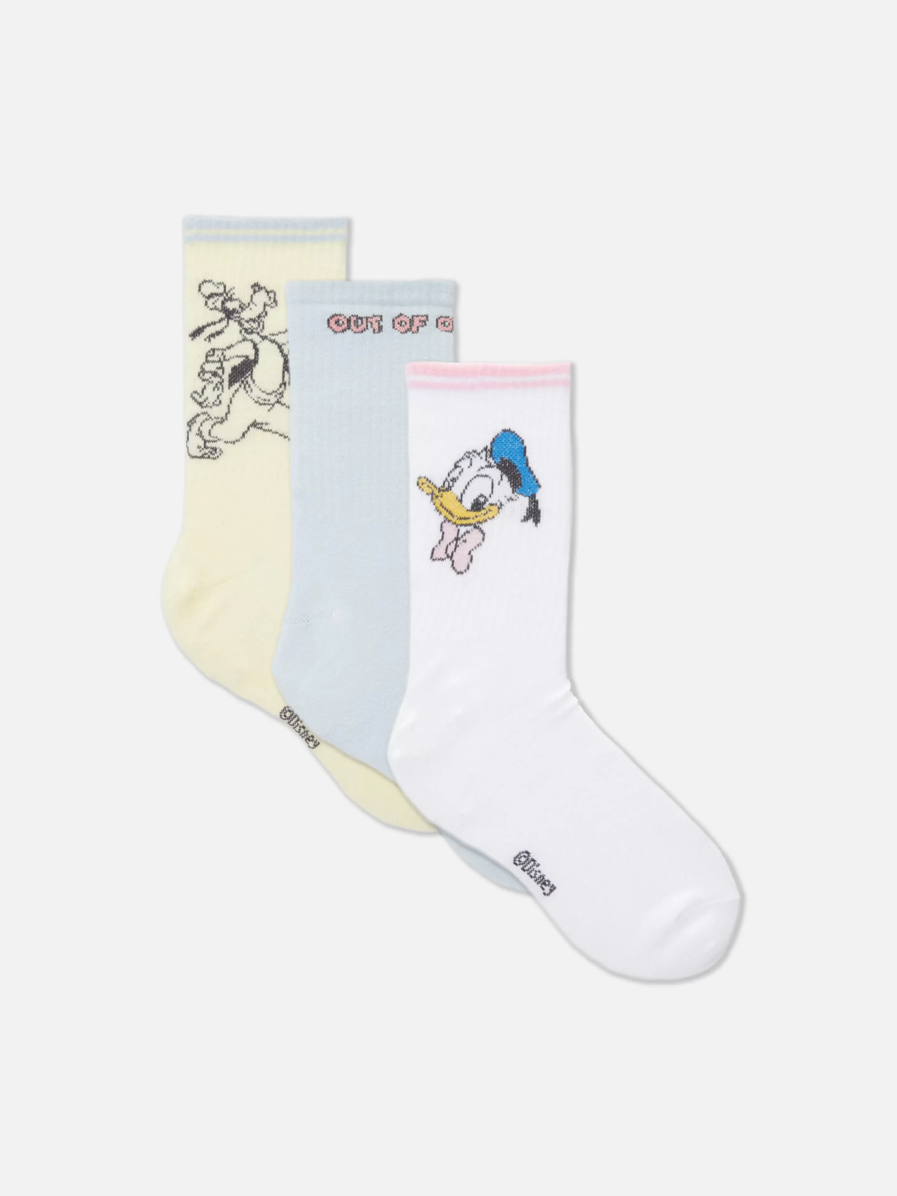 Mujer Primark Calcetines | Pack De 3 Pares De Calcetines De Donald Y Goofy