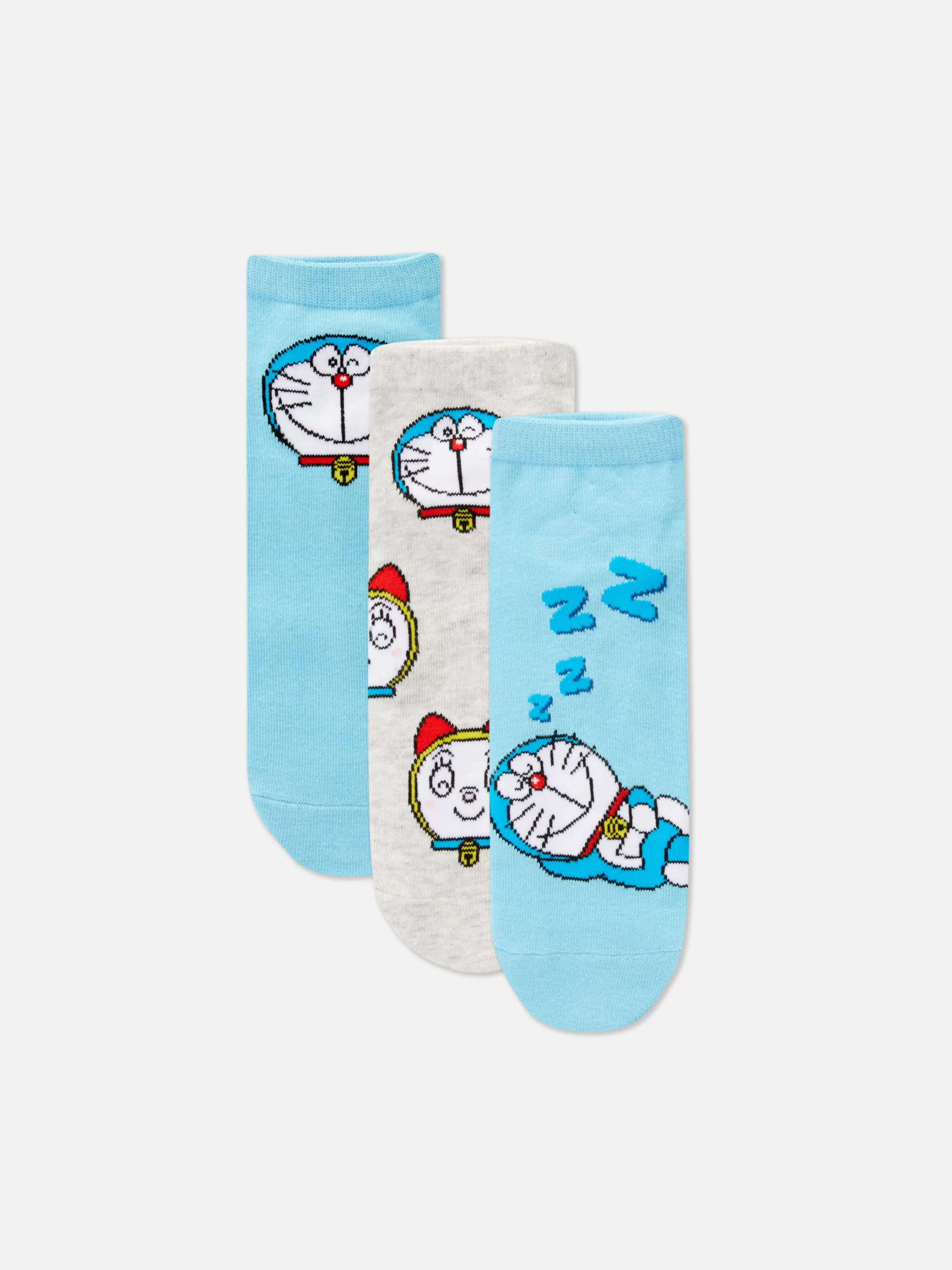 Mujer Primark Calcetines | Pack De 3 Pares De Calcetines Deportivos De Doraemon