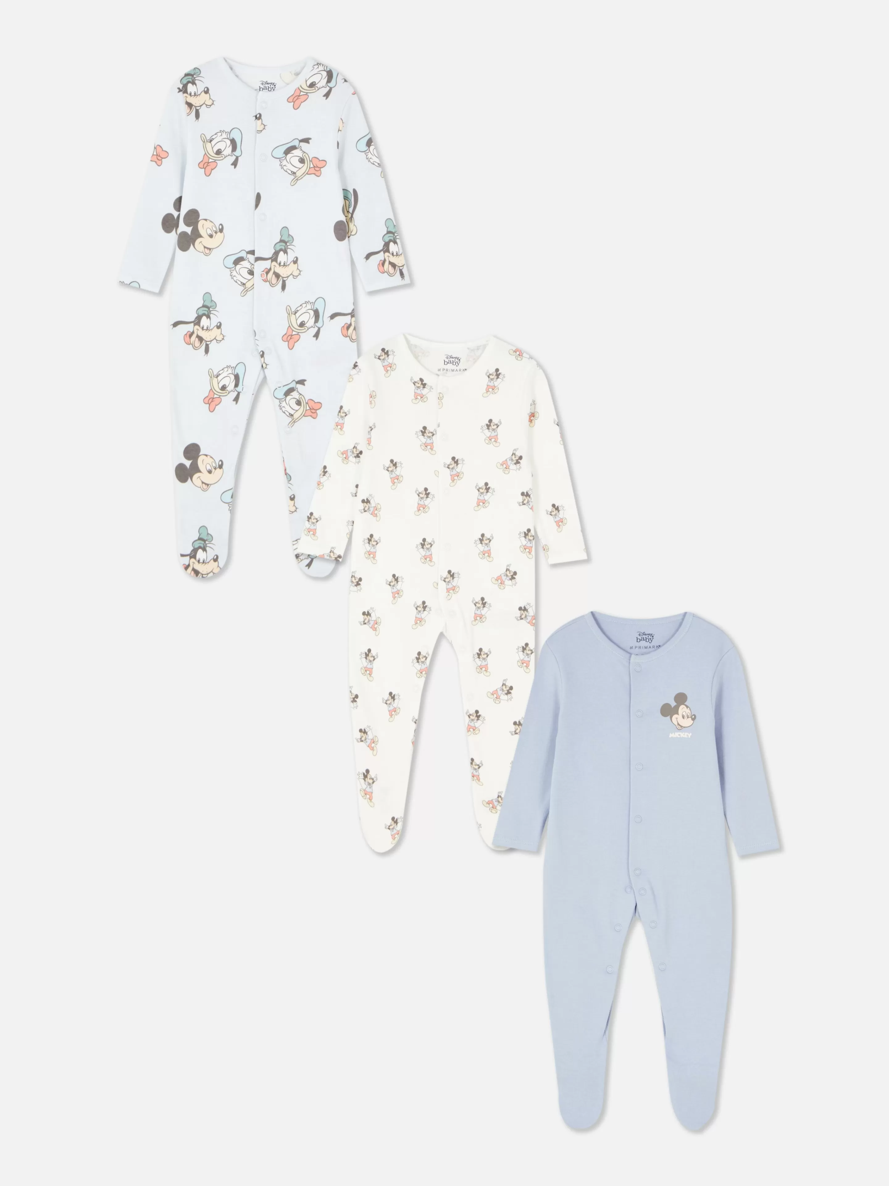 Primark Bodis Y Pijamas Para Bebé | Pack De 3 Pijamas De Mickey Mouse & Friends, Disney