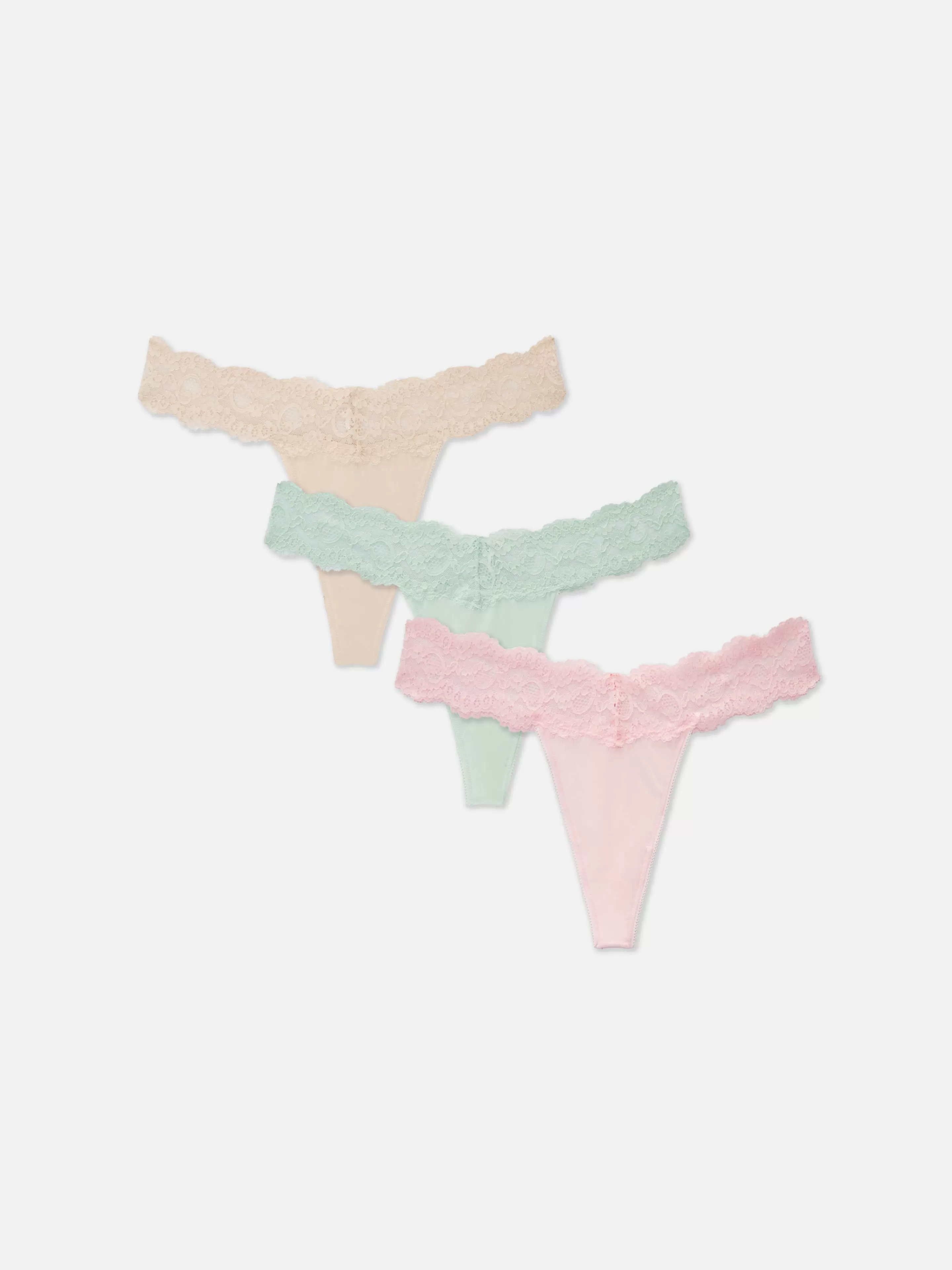 Mujer Primark Bragas | Pack De 3 Tangas Bandeau De Encaje