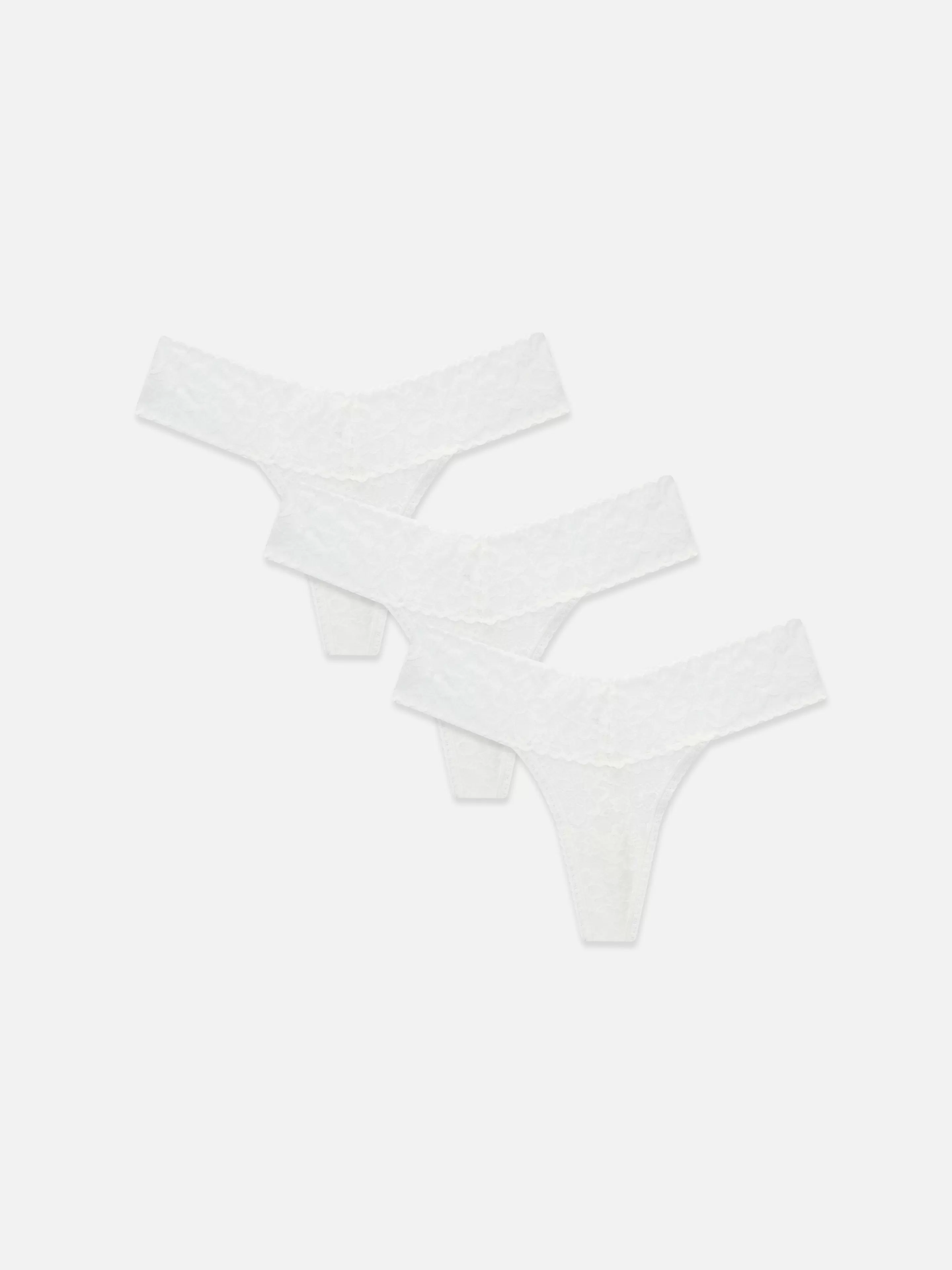 Mujer Primark Bragas | Pack De 3 Tangas Bandeau De Encaje