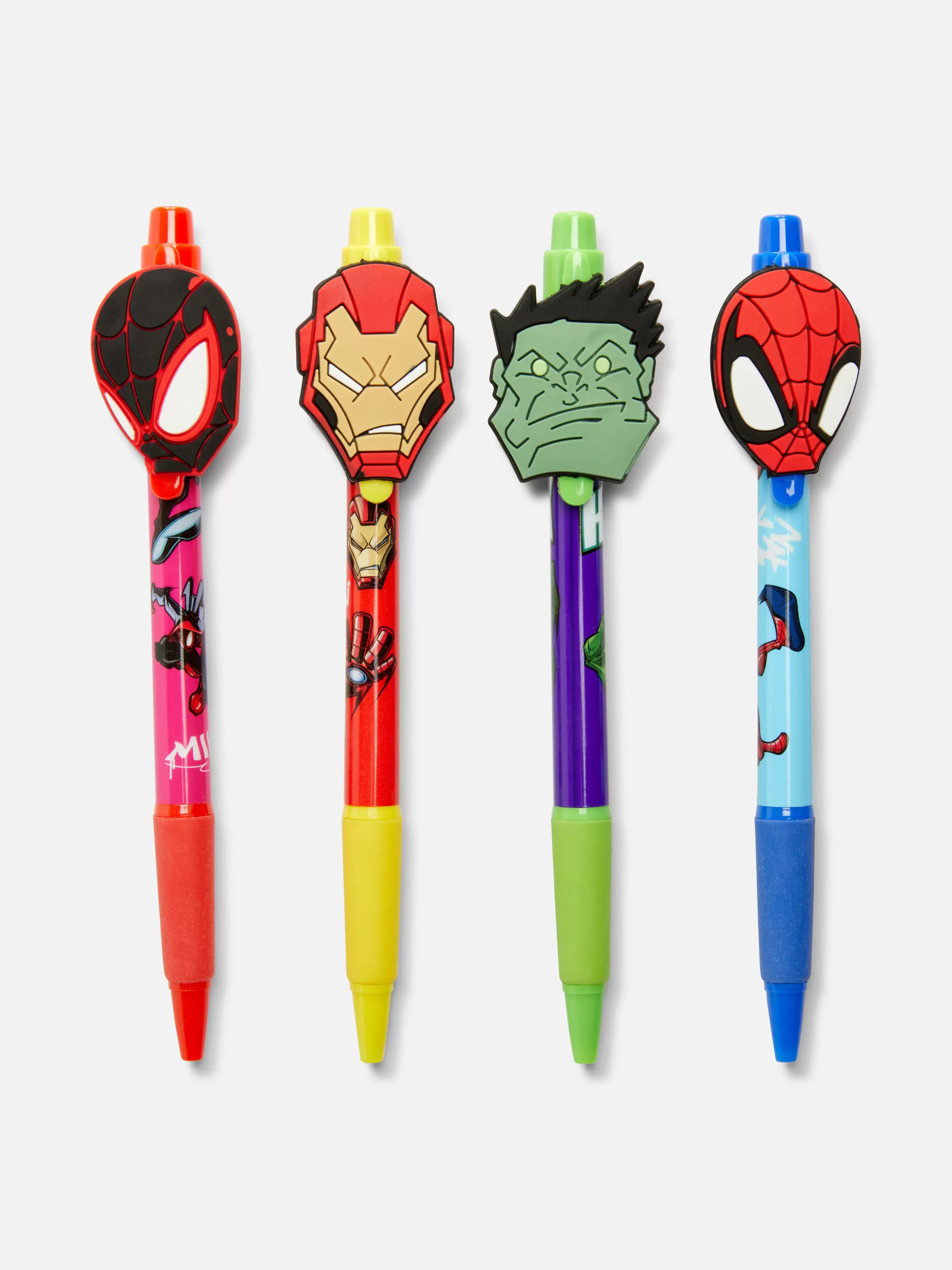 Niños Primark Bolígrafos Y Lápices | Pack De 4 Bolígrafos De Los Vengadores De Marvel