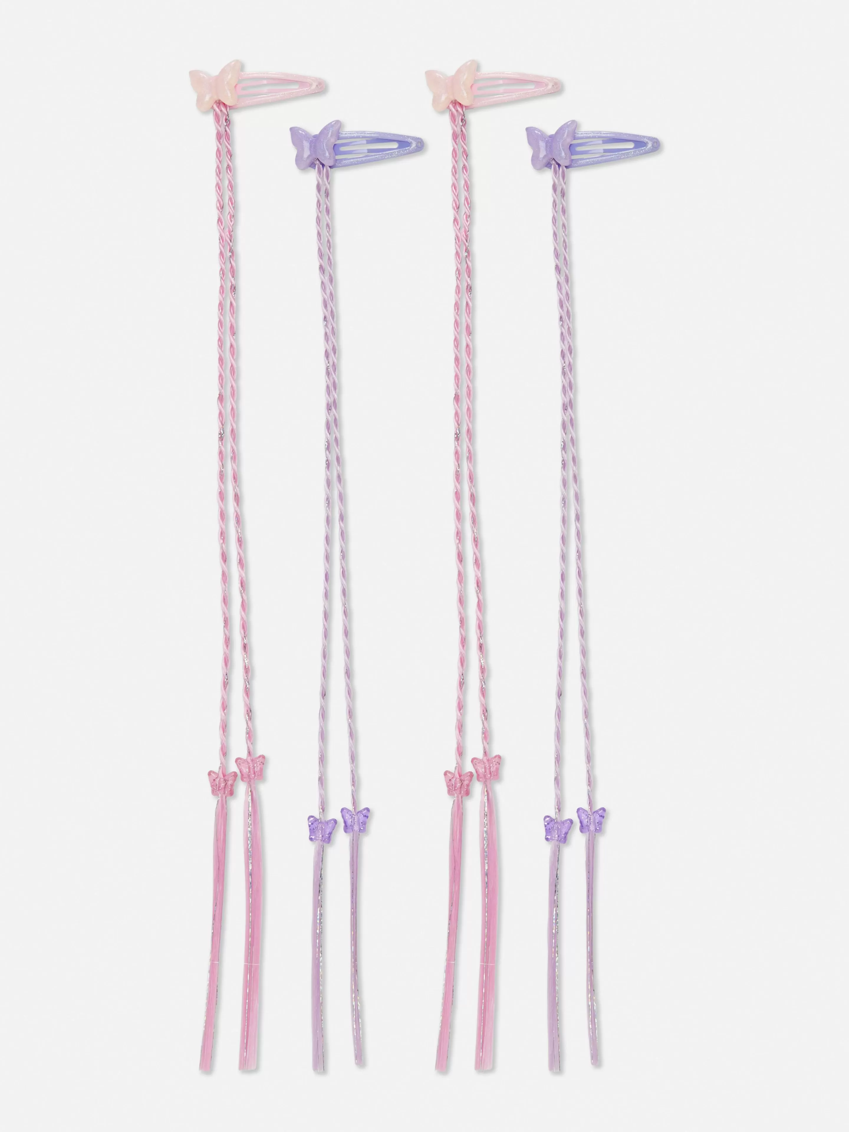 Niños Primark Accesorios Para El Pelo | Pack De 4 Clips Para El Pelo Con Trenza Y Mariposa