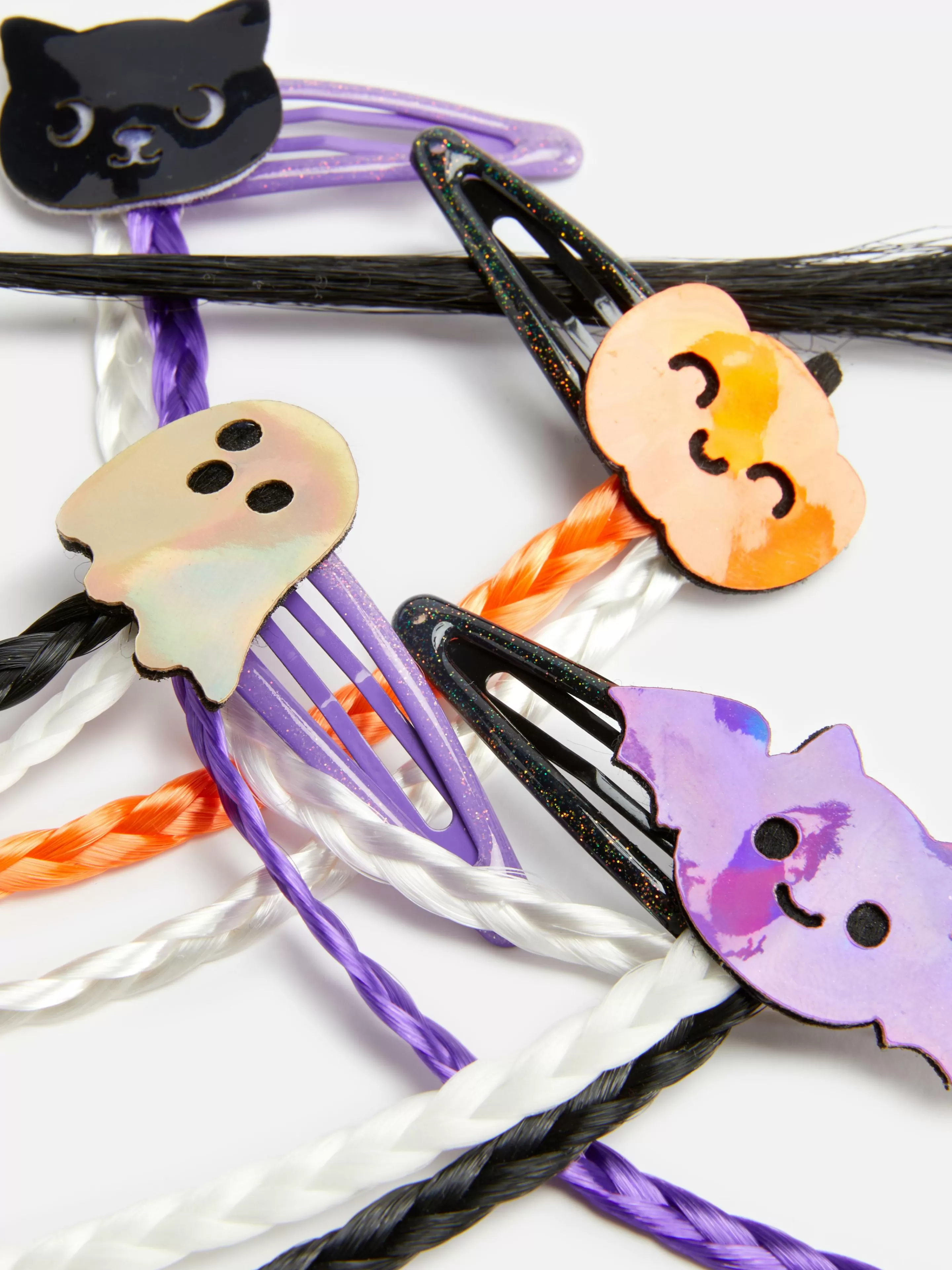 Niños Primark Disfraces De Halloween Infantiles | Accesorios Para El Pelo | Pack De 4 Horquillas Con Trenza De Halloween