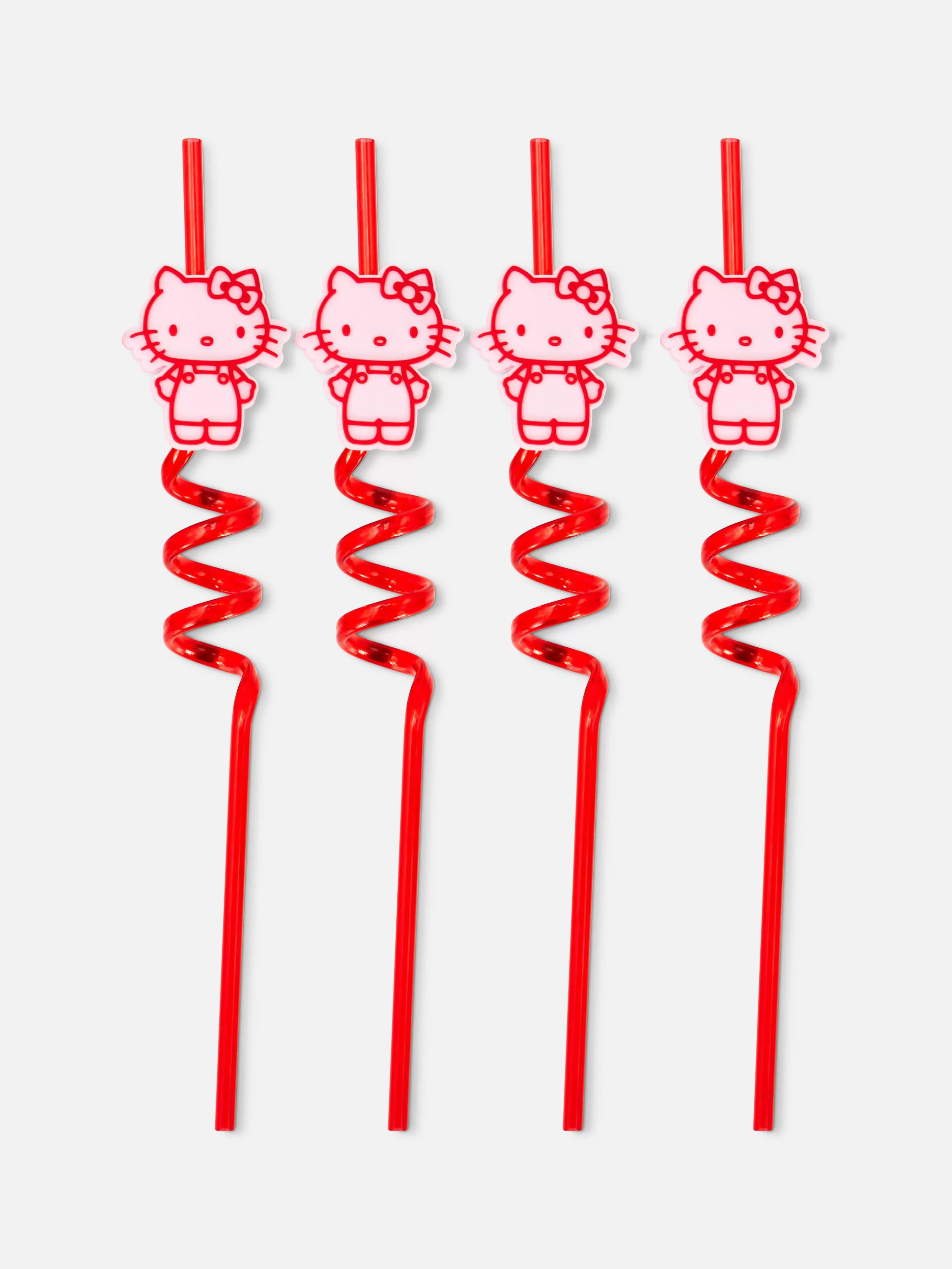 Primark Cubertería Y Utensilios | Pack De 4 Pajitas En Espiral De Hello Kitty