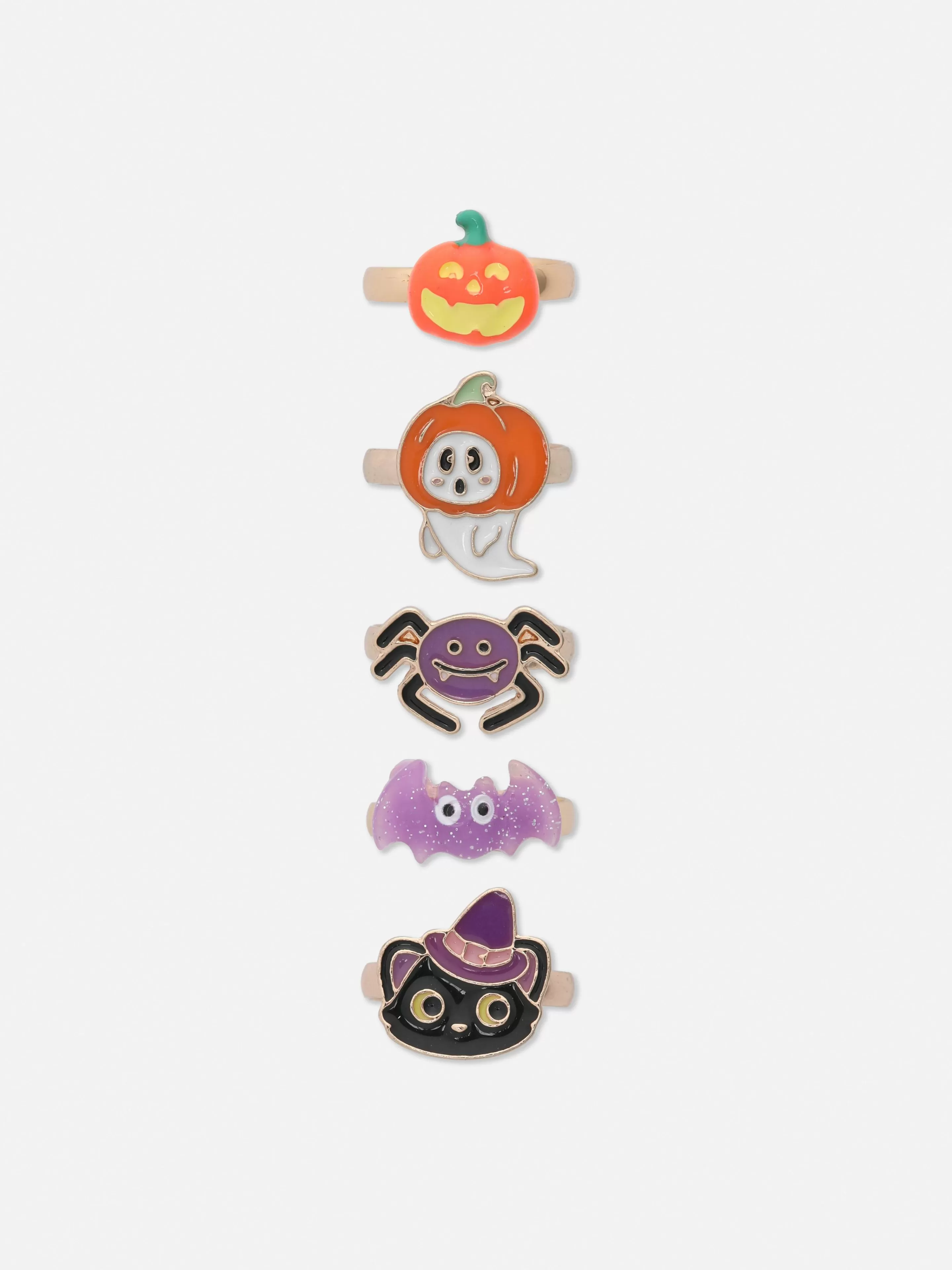 Niños Primark Disfraces De Halloween Infantiles | Accesorios De Halloween | Pack De 5 Anillos De Halloween Fosforescentes