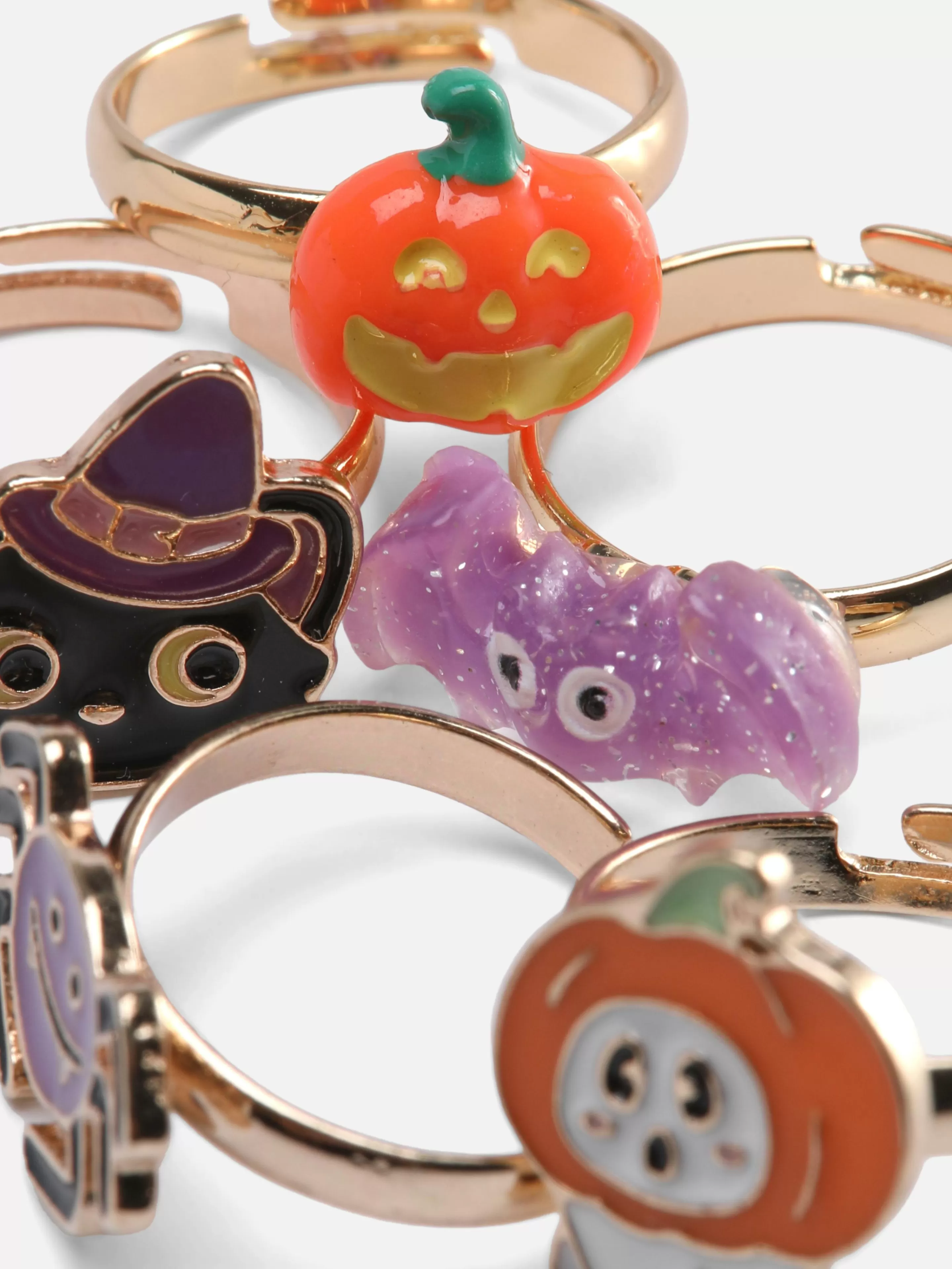 Niños Primark Disfraces De Halloween Infantiles | Accesorios De Halloween | Pack De 5 Anillos De Halloween Fosforescentes