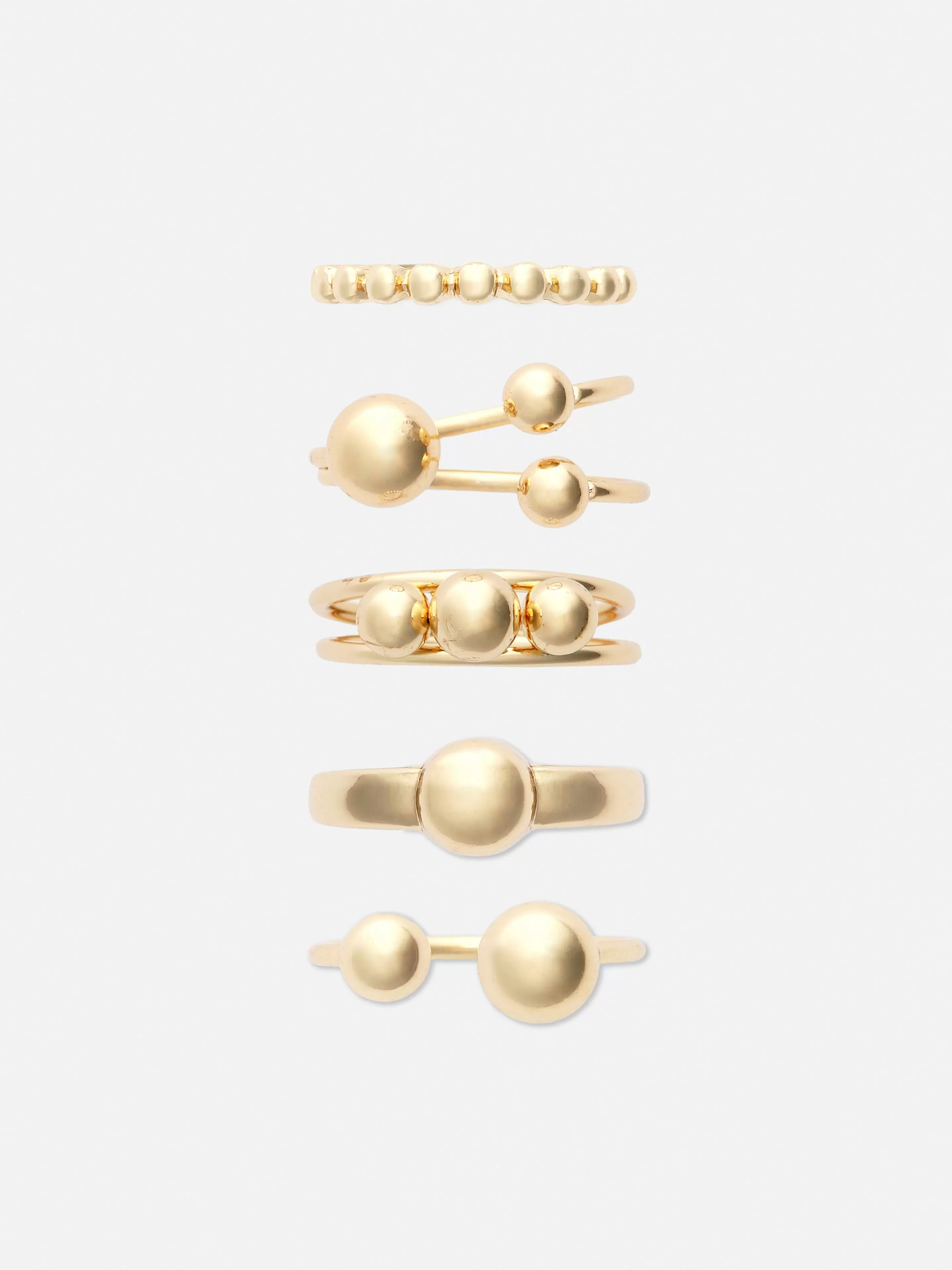 Mujer Primark Bisutería | Pack De 5 Anillos Esféricos Apilables